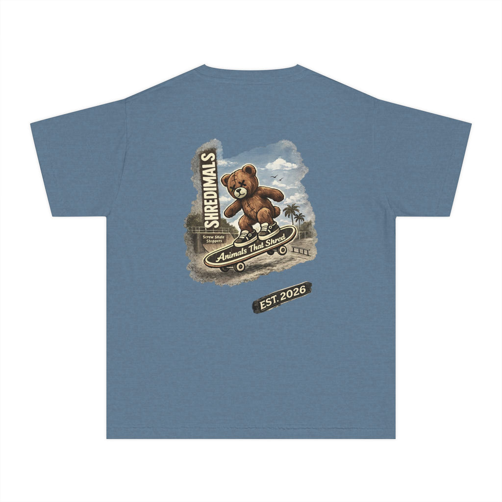 Youth Unisex Graphic Tee - Skating Teddy
