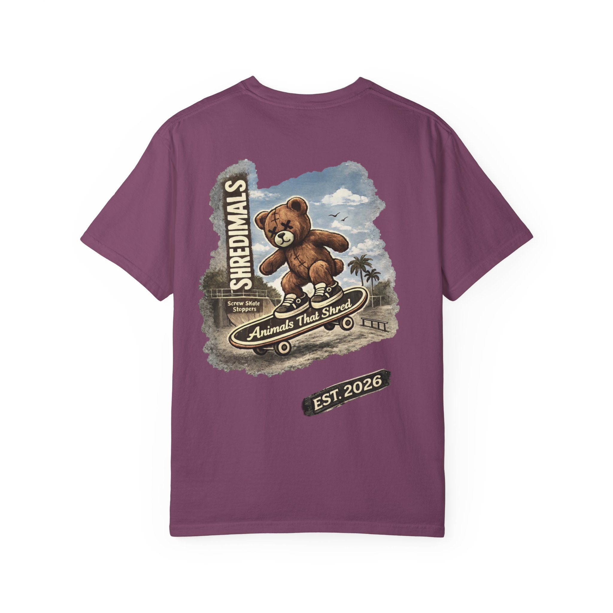 Unisex Graphic Tee - Skating Teddy