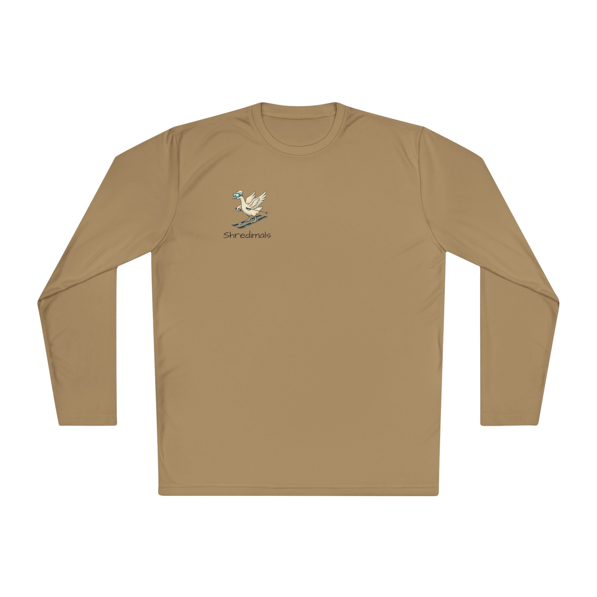 Unisex Long Sleeve Tee (Sport-Tek) - Skiing Goose