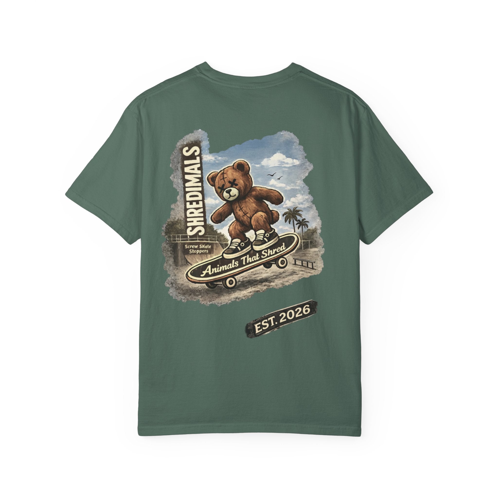 Unisex Graphic Tee - Skating Teddy
