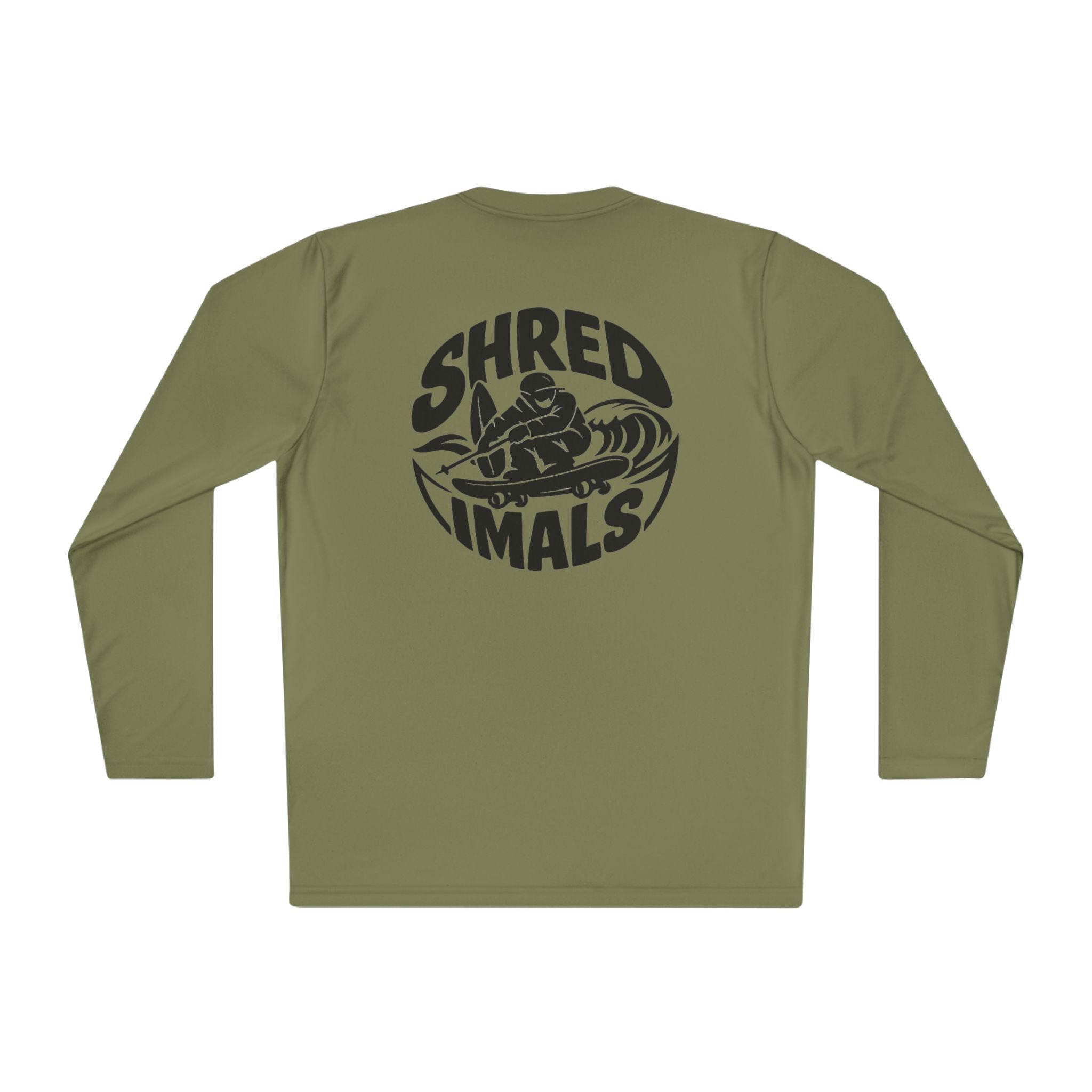 Unisex Long Sleeve Tee (Sport-Tek) - Snowboarding Penguin