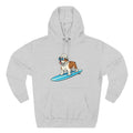 Unisex Fleece Hoodie - Surfing Bulldog