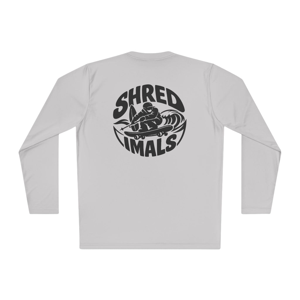 Unisex Long Sleeve Tee (Sport-Tek) - Snowboarding Penguin
