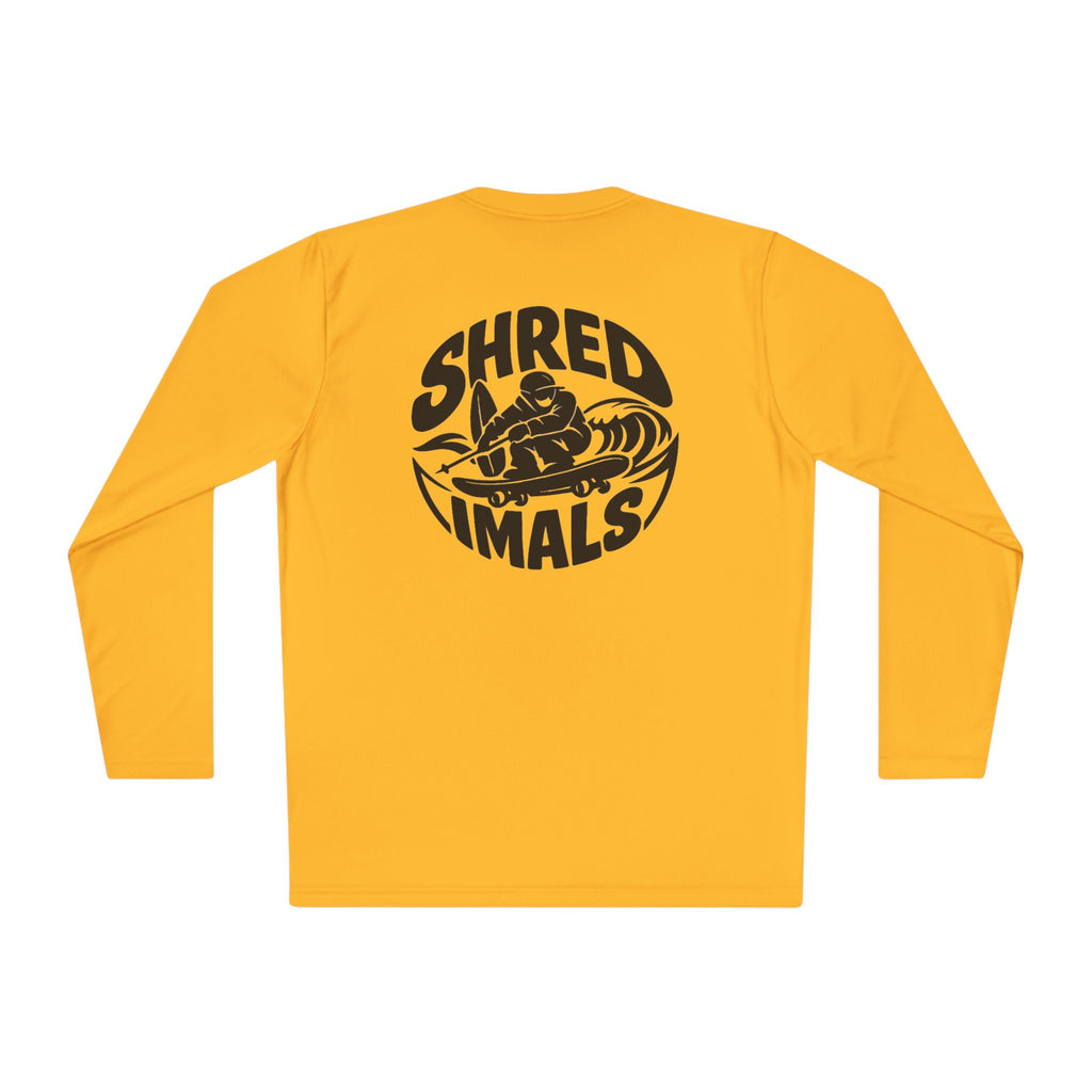 Unisex Long Sleeve Tee (Sport-Tek) - Skiing Goose
