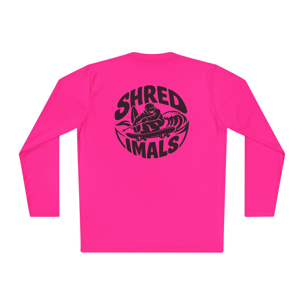 Unisex Long Sleeve Tee (Sport-Tek) - Skiing Goose