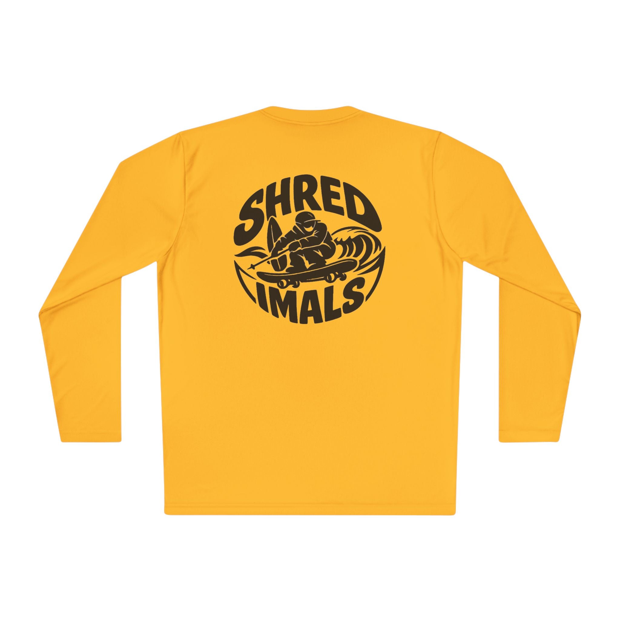 Unisex Long Sleeve Tee (Sport-Tek) - Snowboarding Penguin