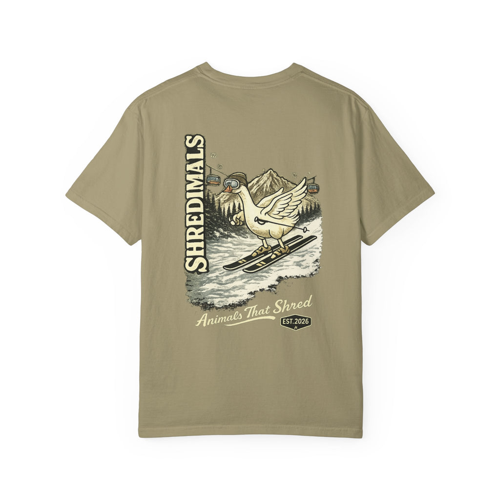 Unisex Graphic Tee - Skiing Goose