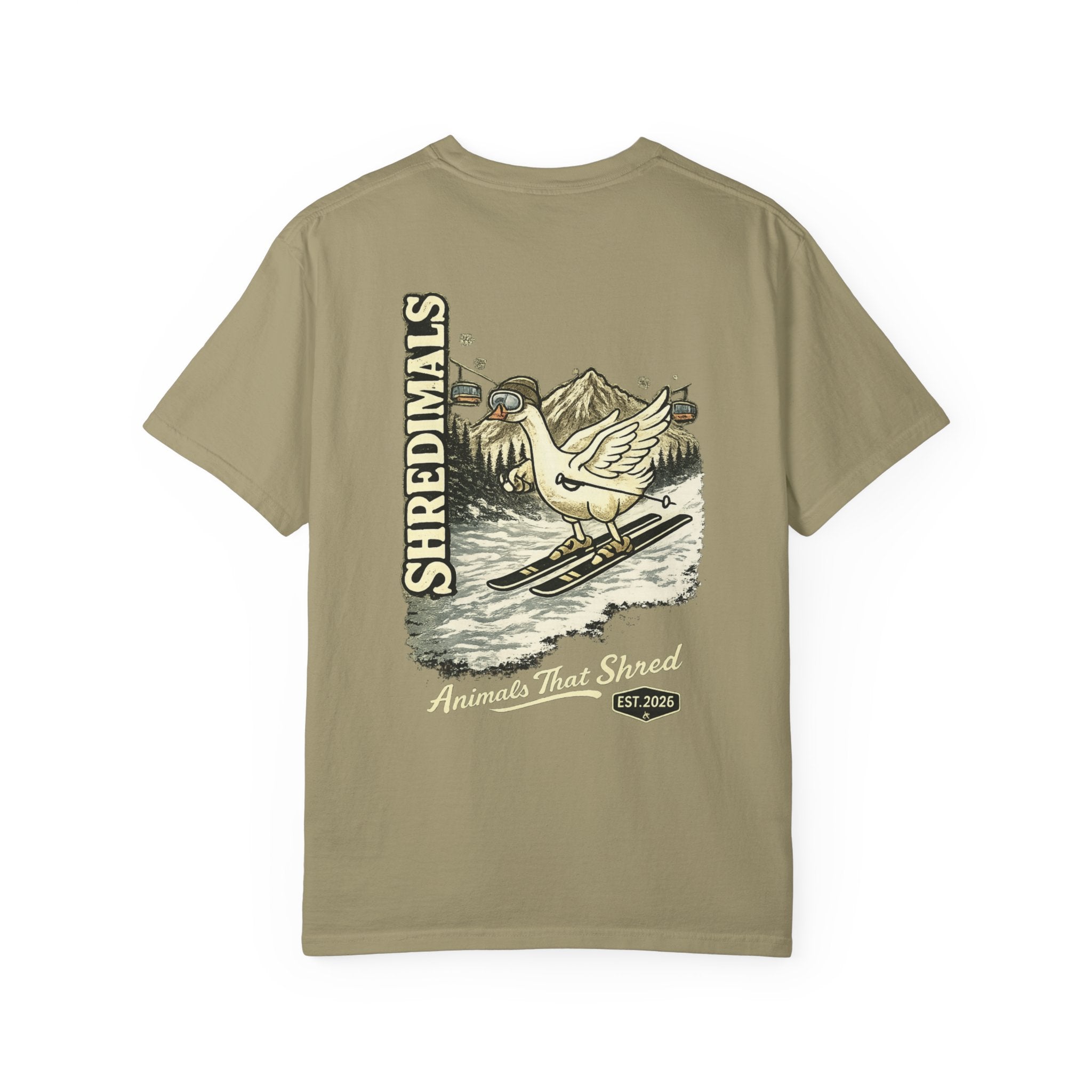 Unisex Graphic Tee - Skiing Goose
