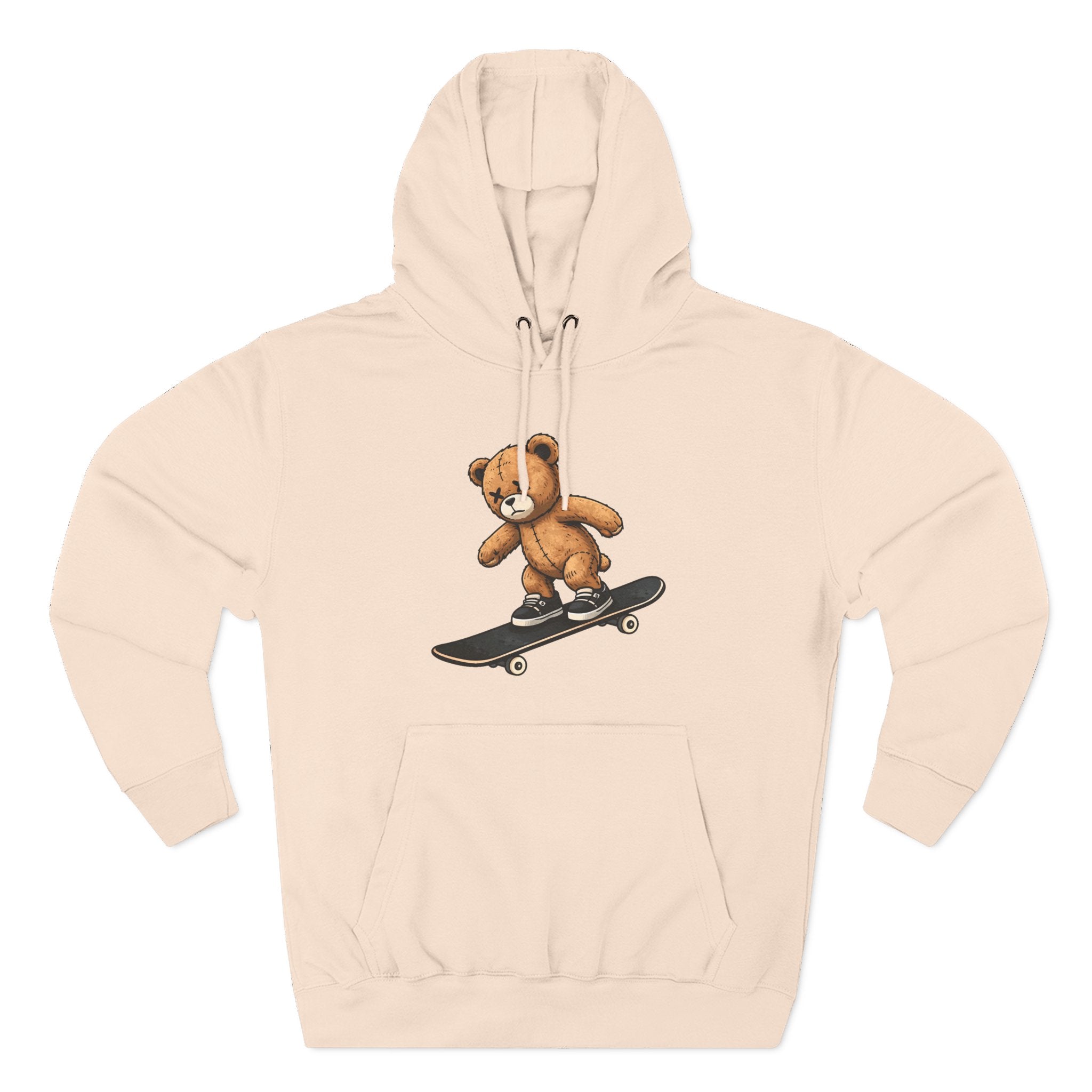 Unisex Fleece Hoodie - Skating Teddy