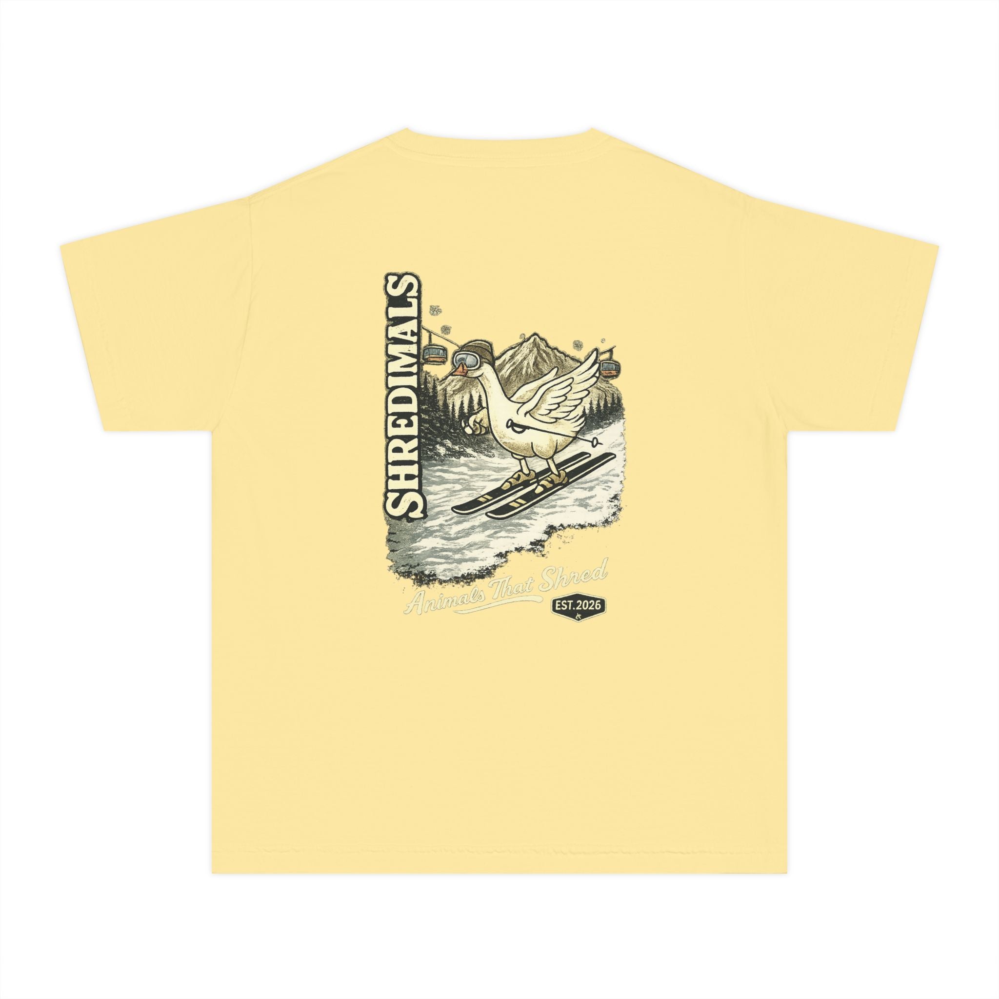 Youth Unisex Graphic Tee - Skiing Goose