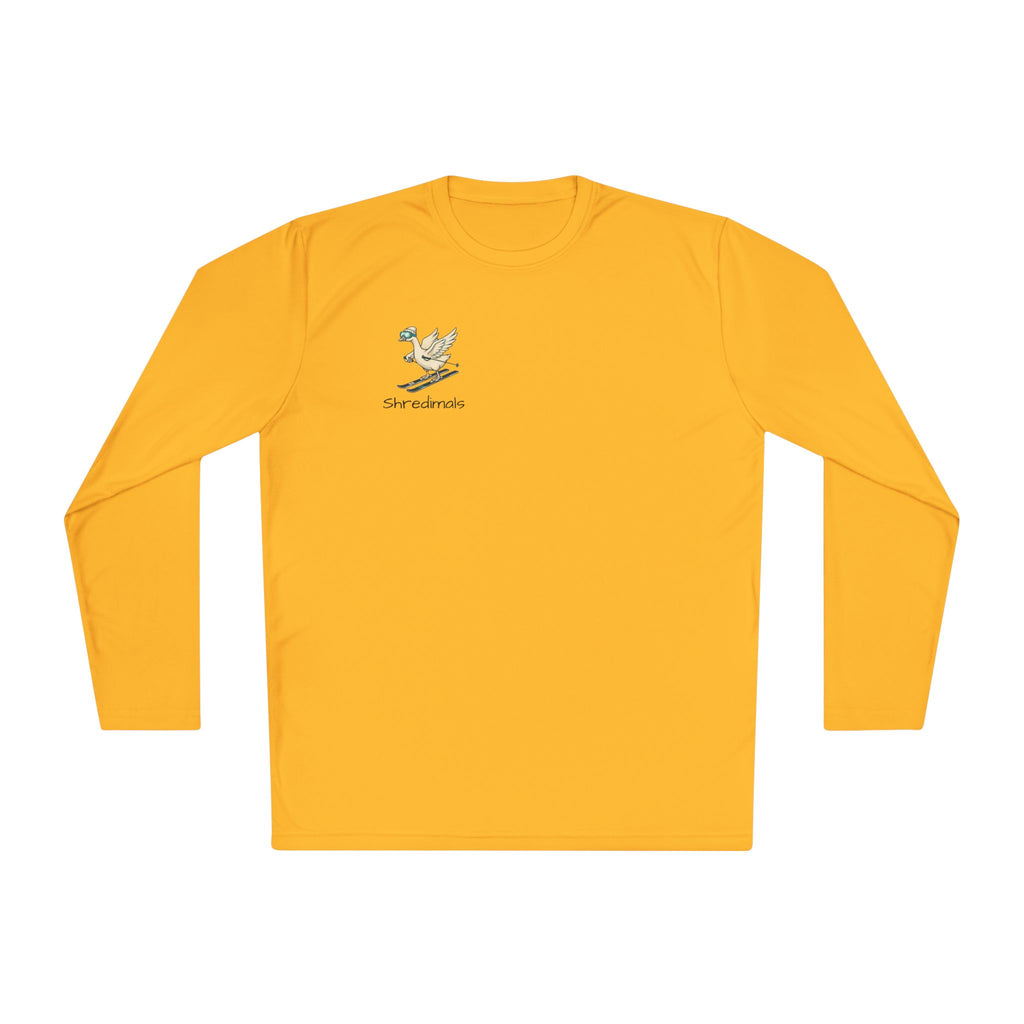 Unisex Long Sleeve Tee (Sport-Tek) - Skiing Goose