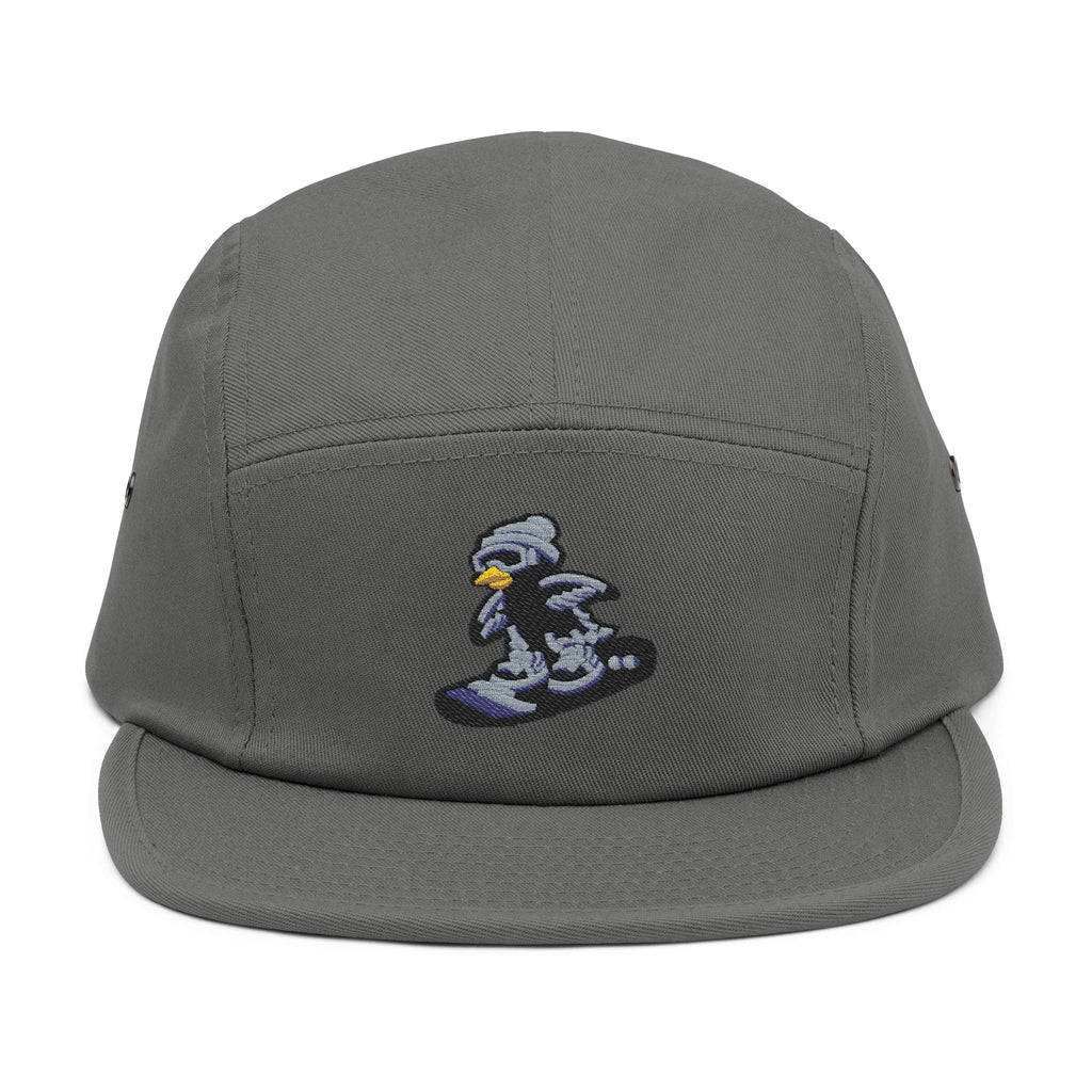 Snowboarding Penguin 5-Panel Cap