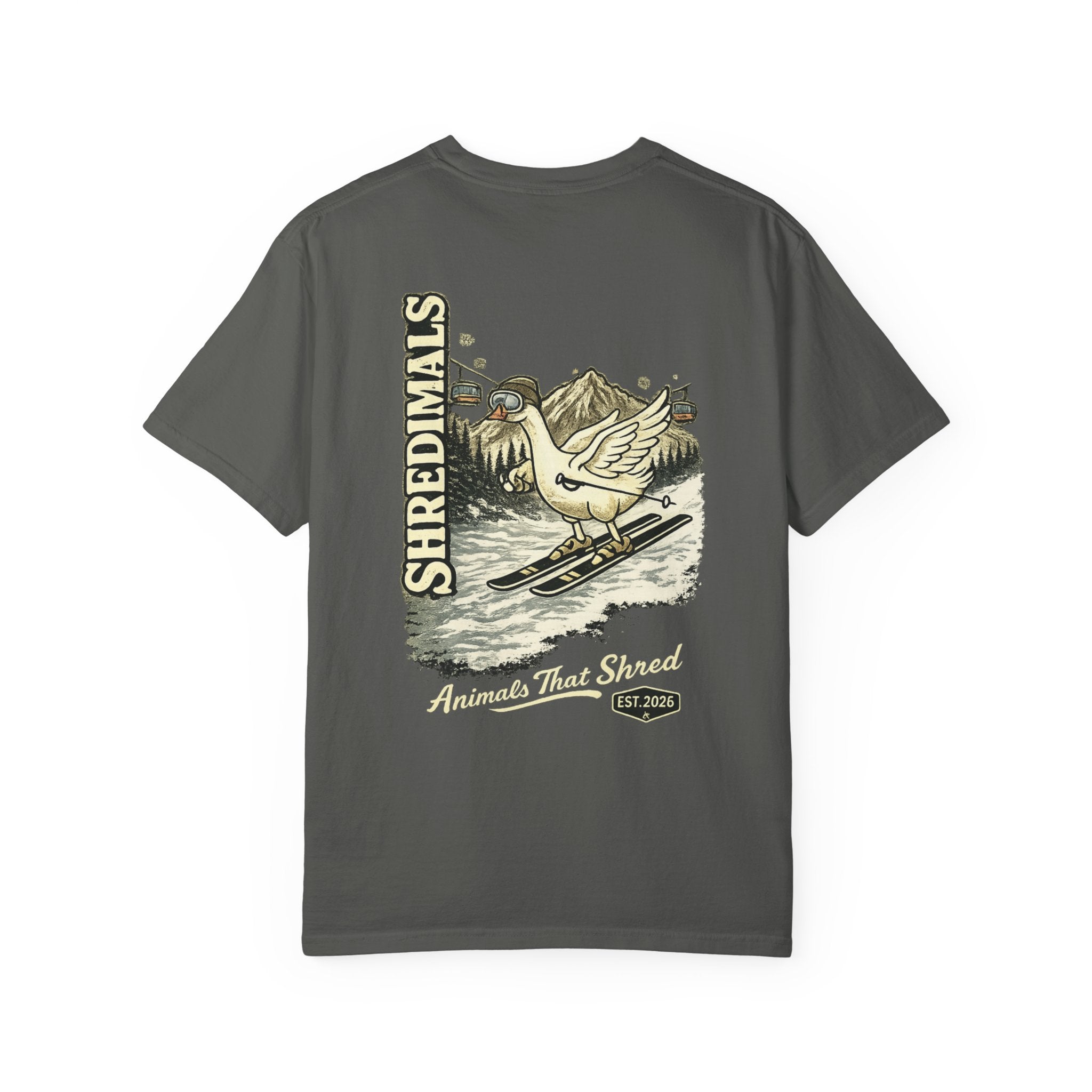Unisex Graphic Tee - Skiing Goose