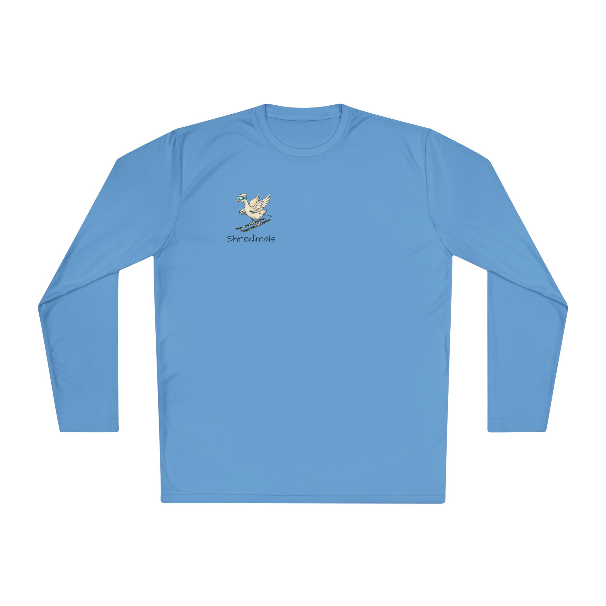 Unisex Long Sleeve Tee (Sport-Tek) - Skiing Goose