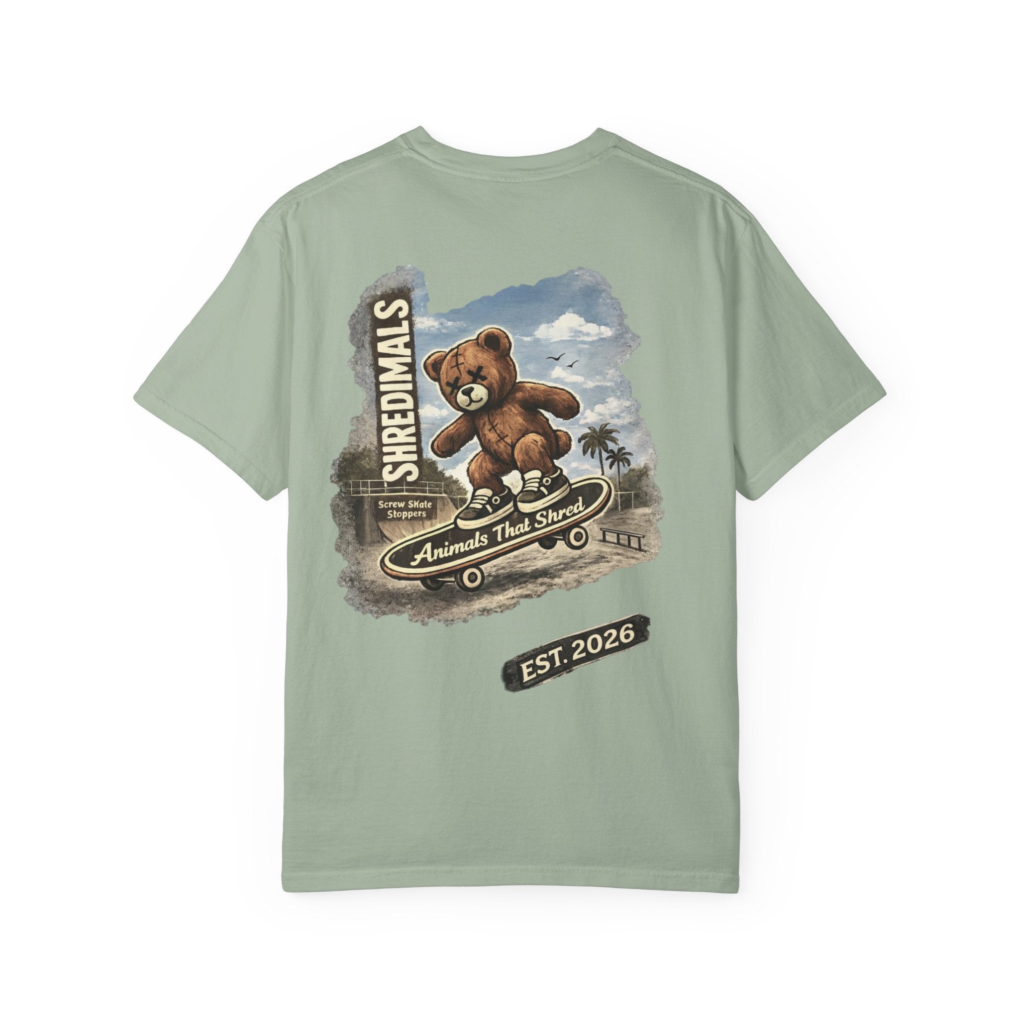 Unisex Graphic Tee - Skating Teddy