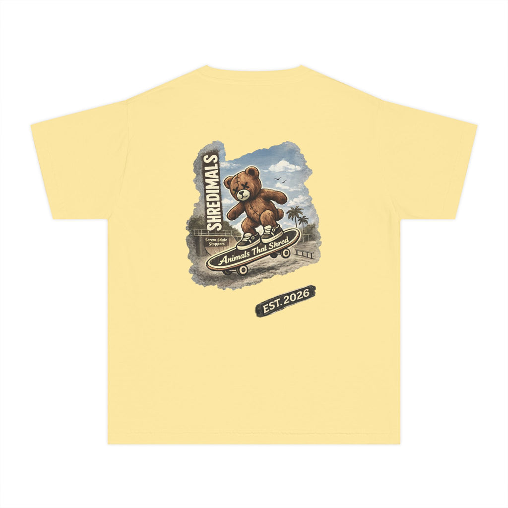 Youth Unisex Graphic Tee - Skating Teddy