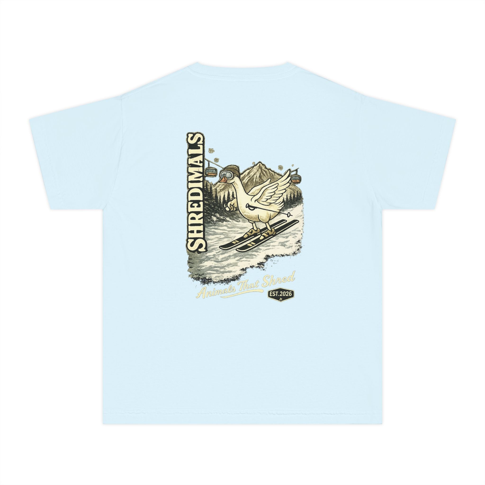 Youth Unisex Graphic Tee - Skiing Goose