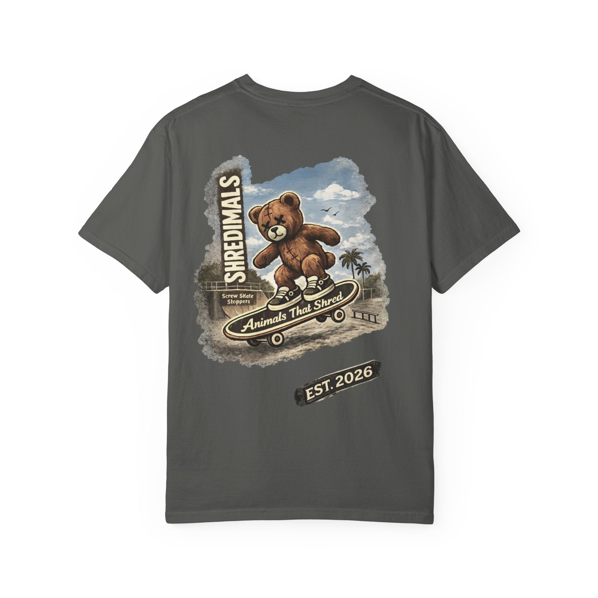 Unisex Graphic Tee - Skating Teddy