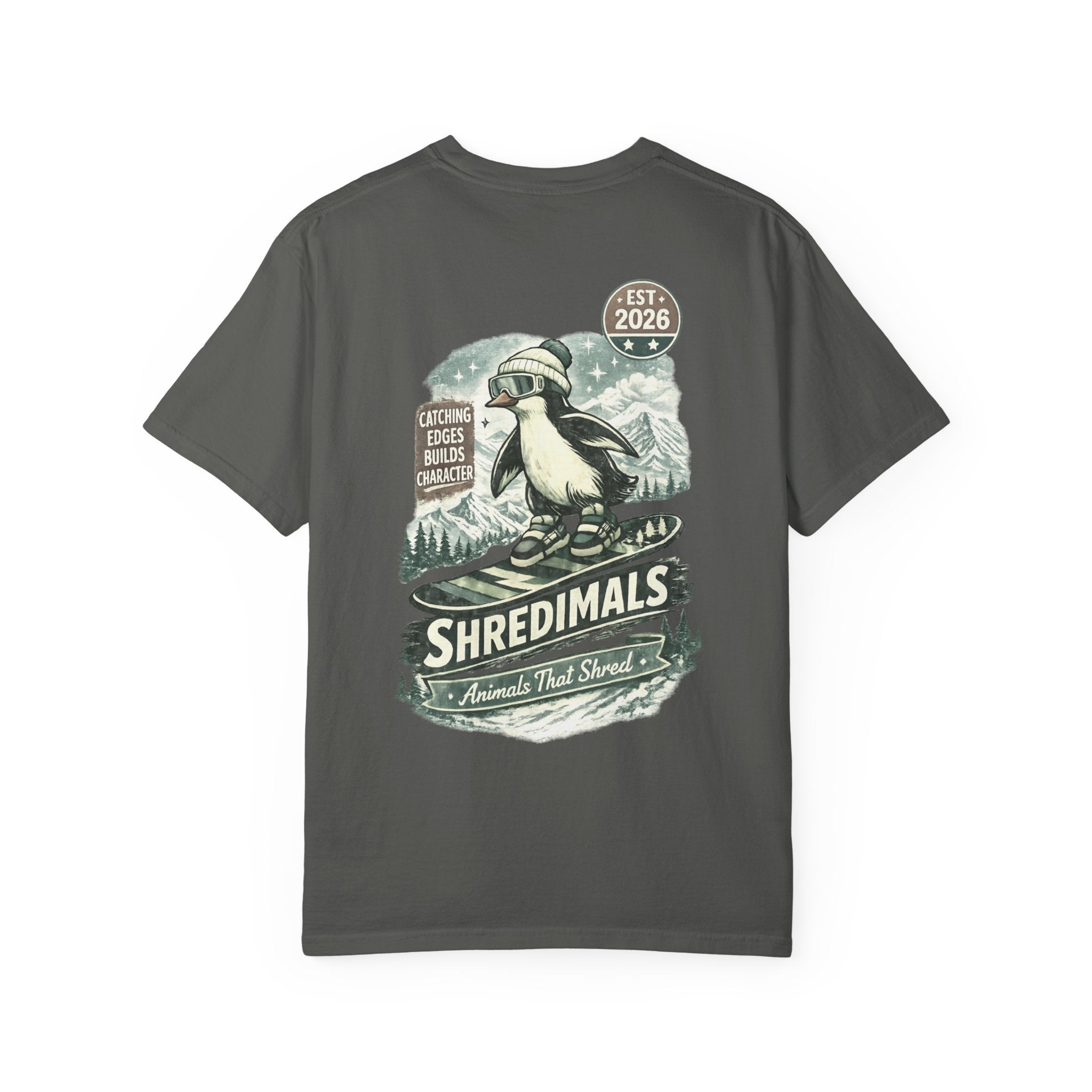 Unisex Graphic Tee - Snowboarding Penguin
