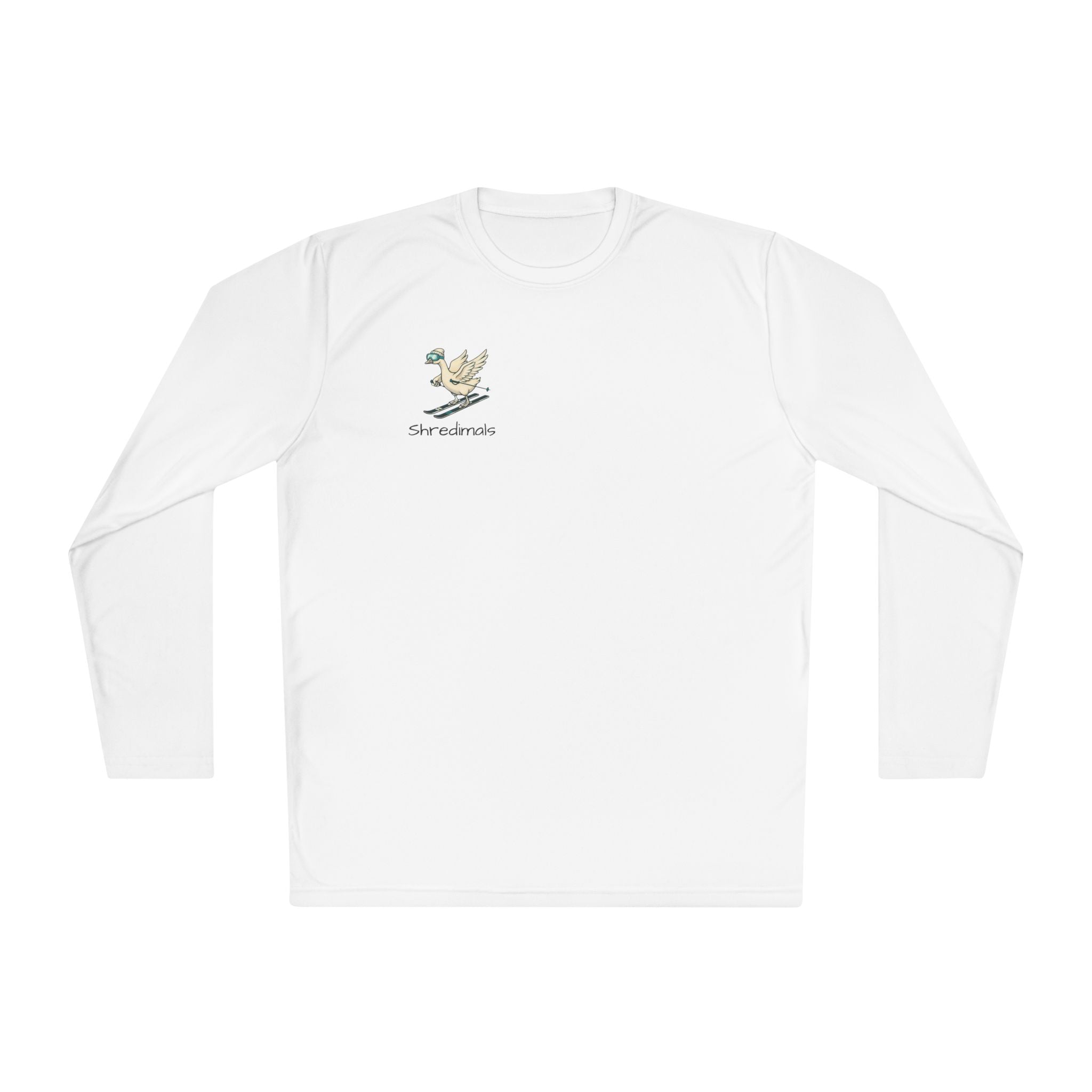 Unisex Long Sleeve Tee (Sport-Tek) - Skiing Goose