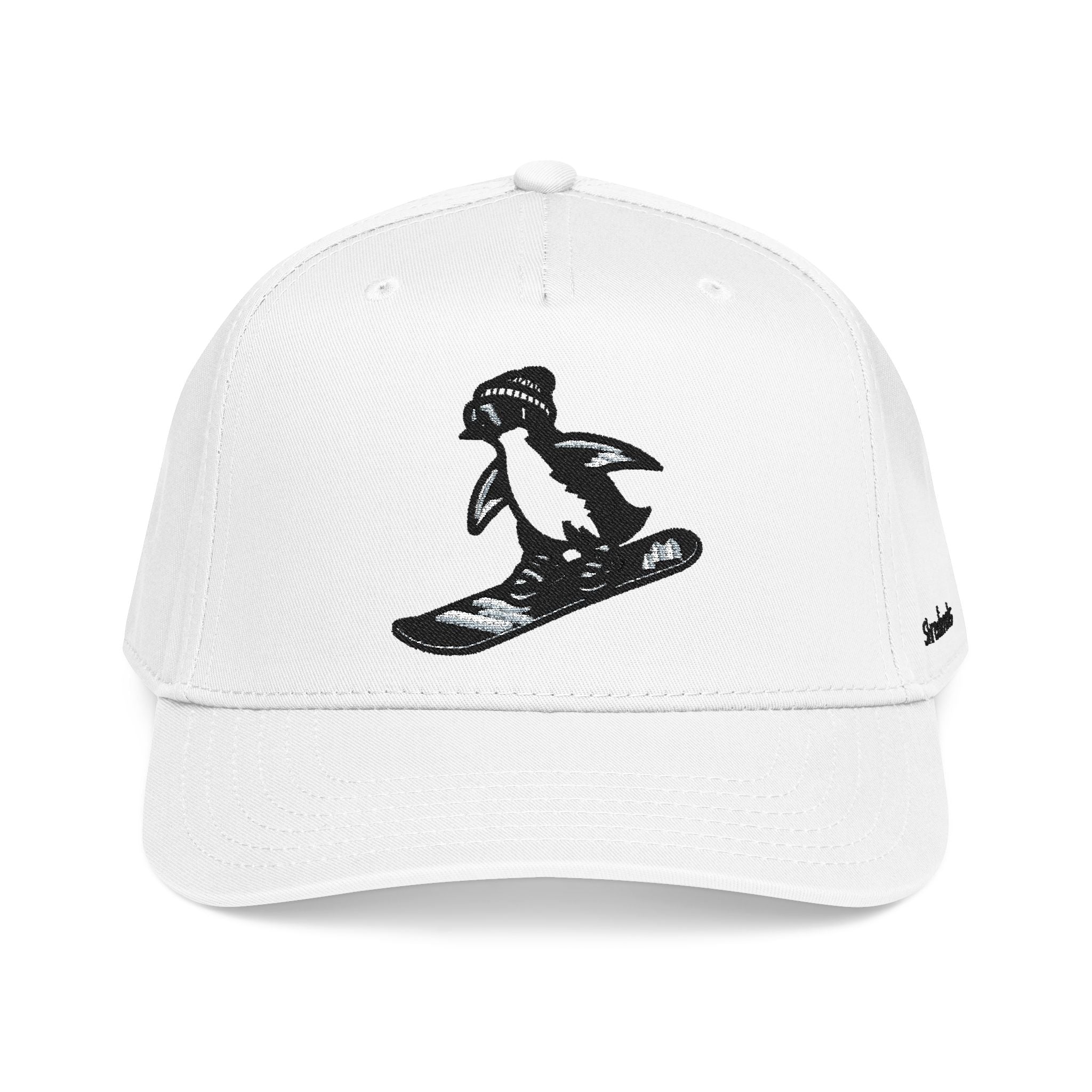 Snowboarding Penguin Baseball Cap