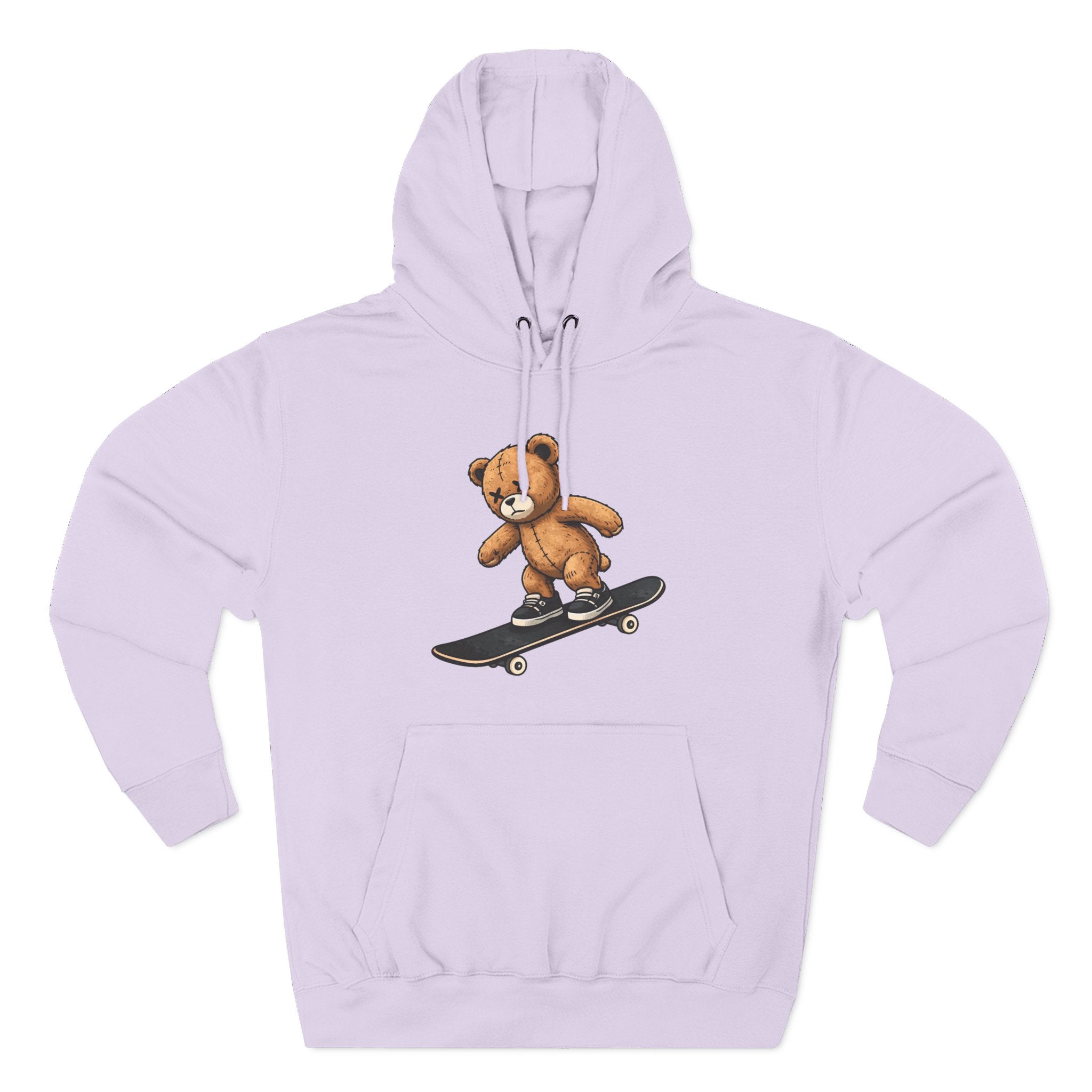 Unisex Fleece Hoodie - Skating Teddy