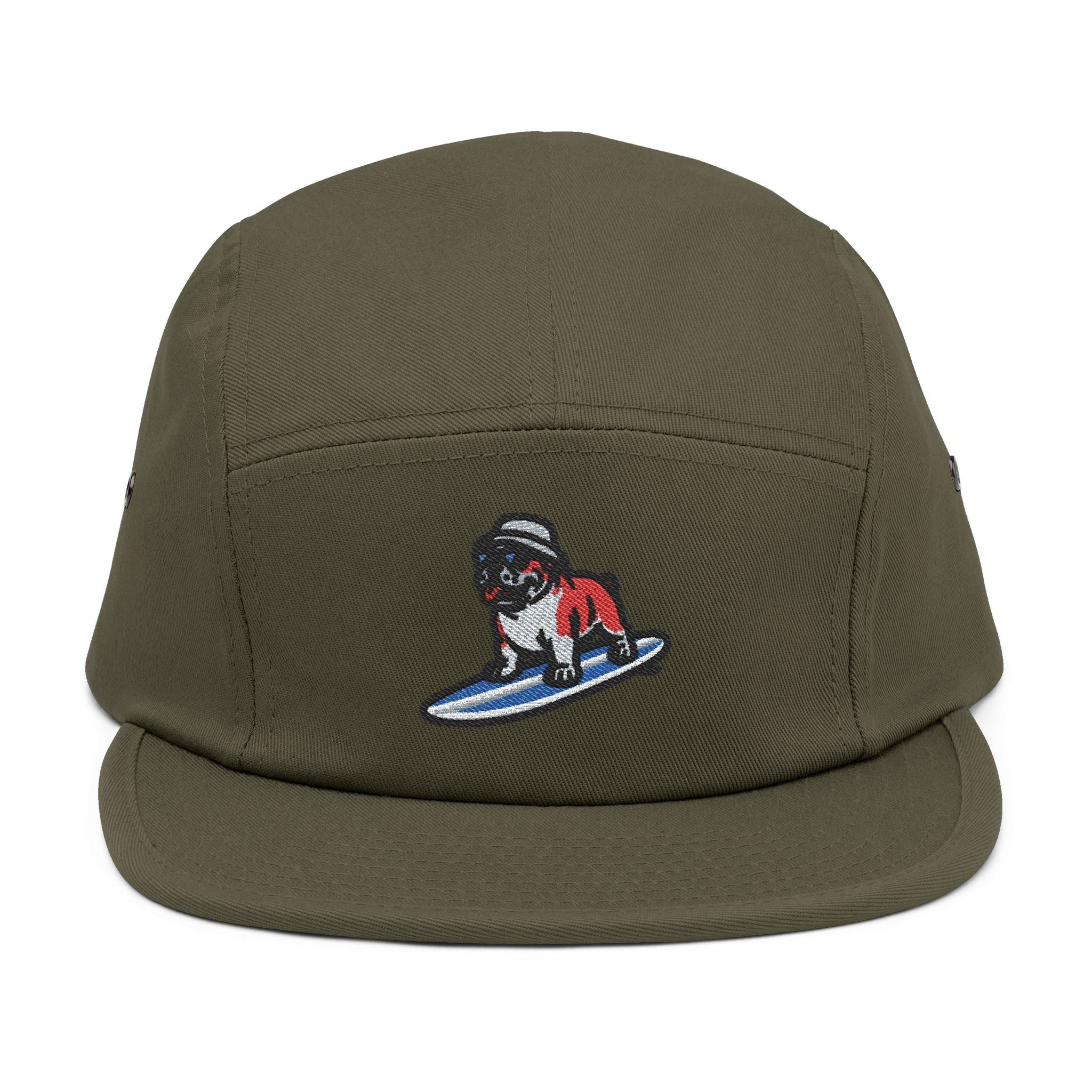 Surfing Bulldog 5-Panel Cap