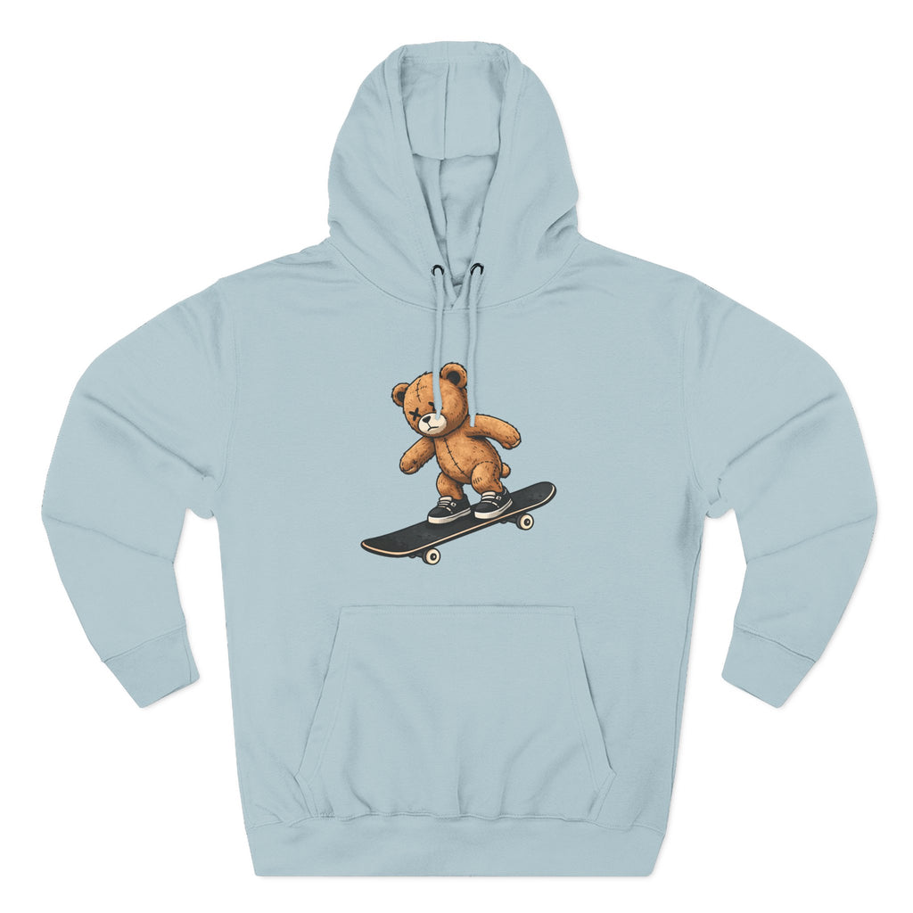 Unisex Fleece Hoodie - Skating Teddy