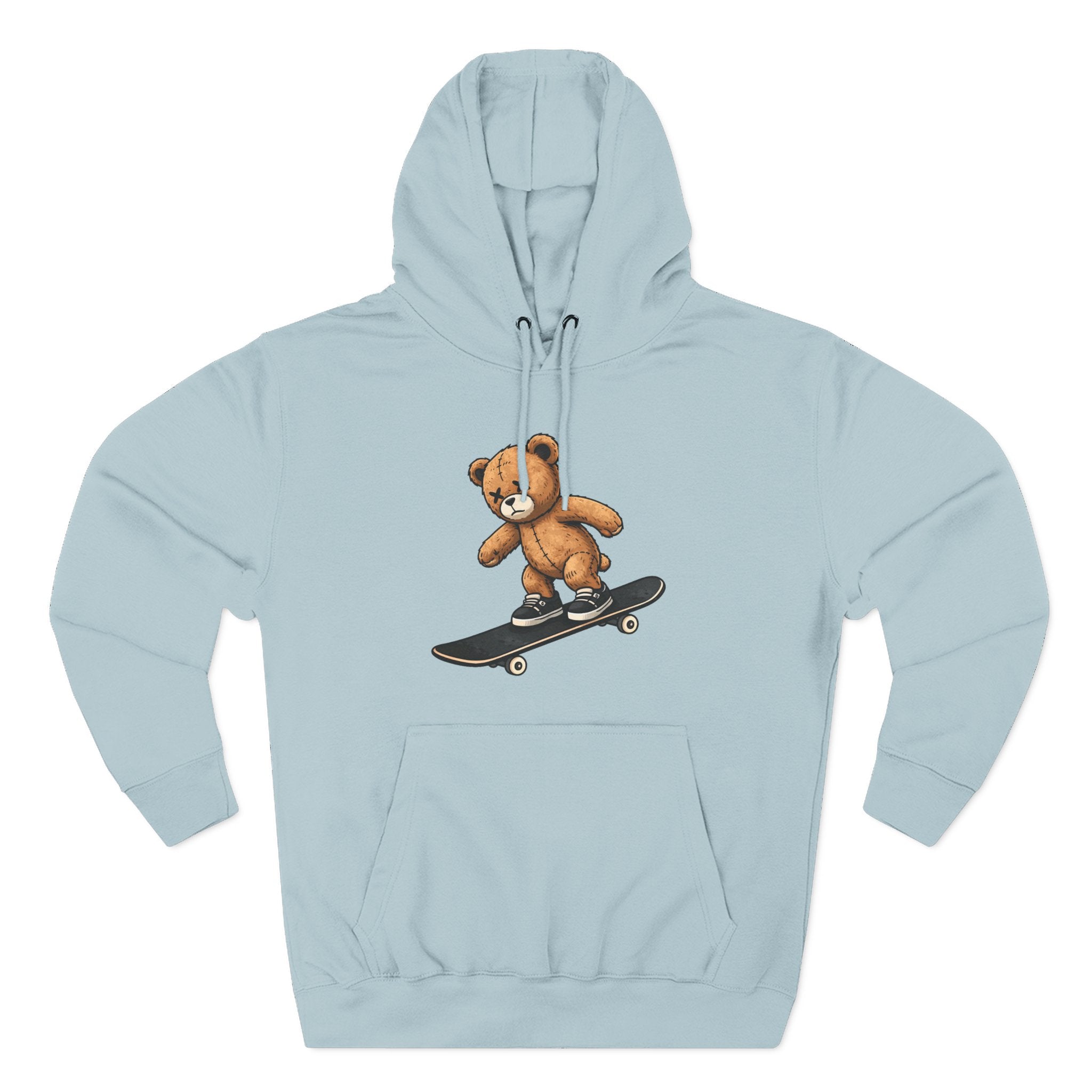 Unisex Fleece Hoodie - Skating Teddy