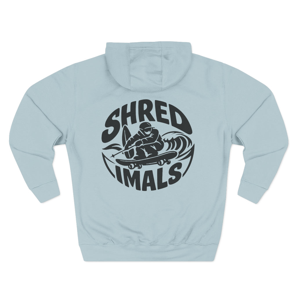Unisex Fleece Hoodie - Skiing Goose