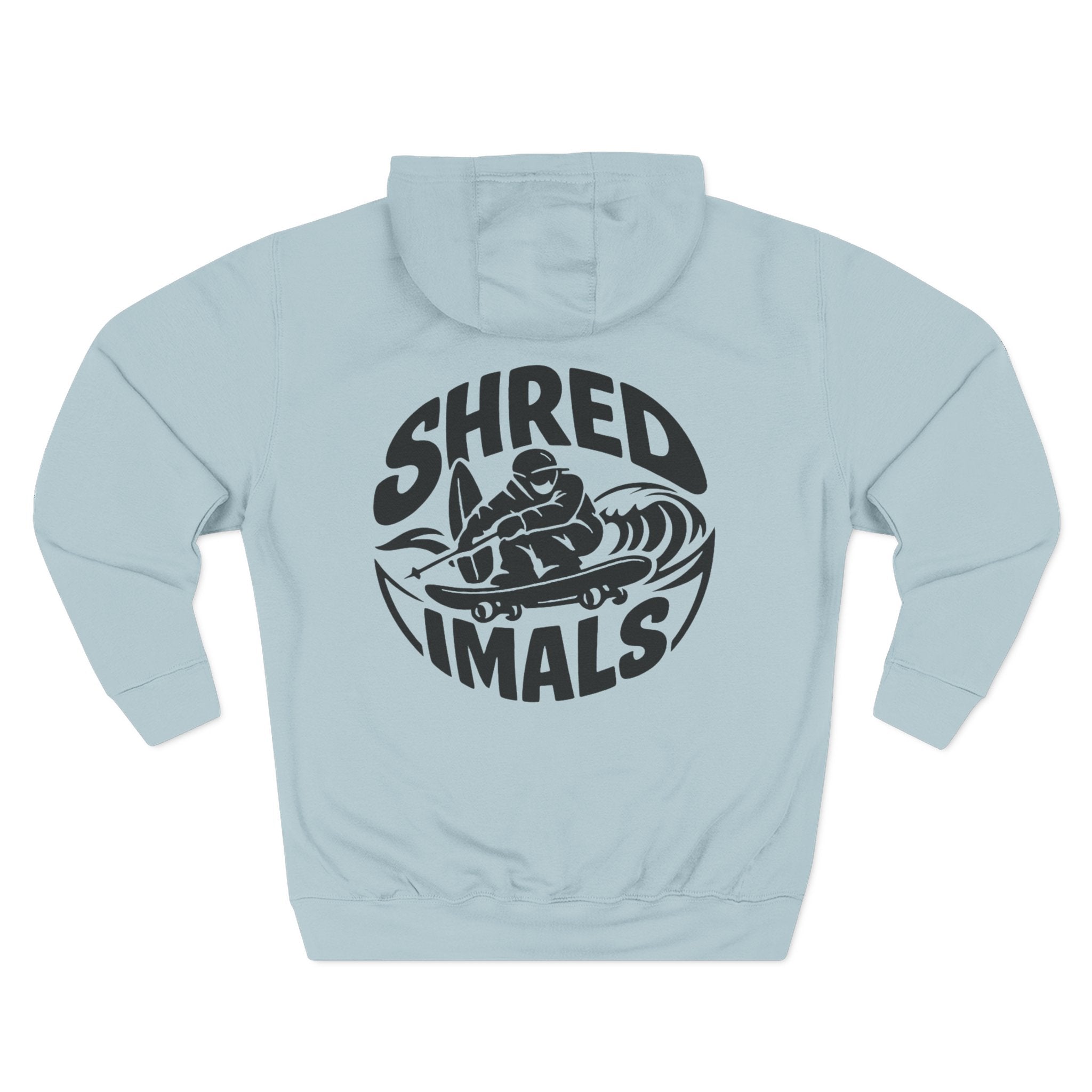 Unisex Fleece Hoodie - Surfing Bulldog