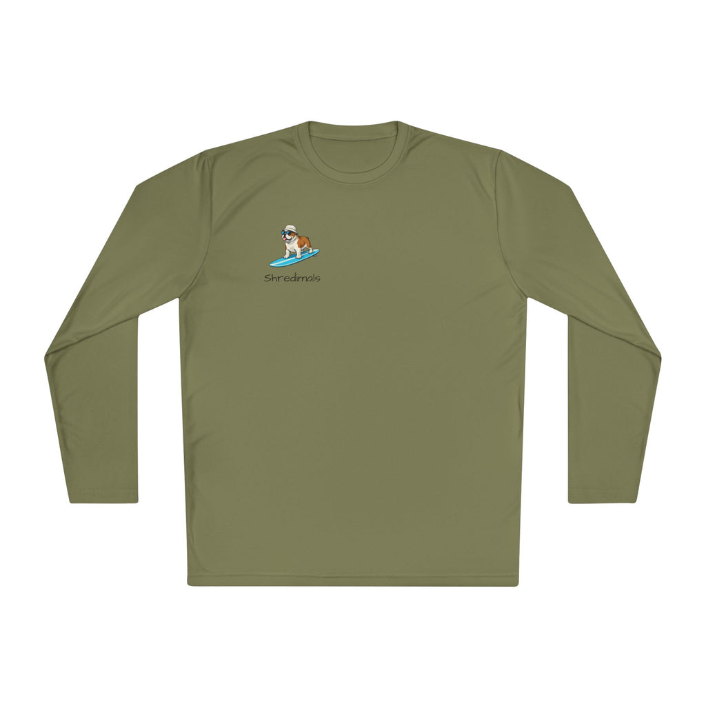 Unisex Long Sleeve Tee (Sport-Tek) - Surfing Bulldog