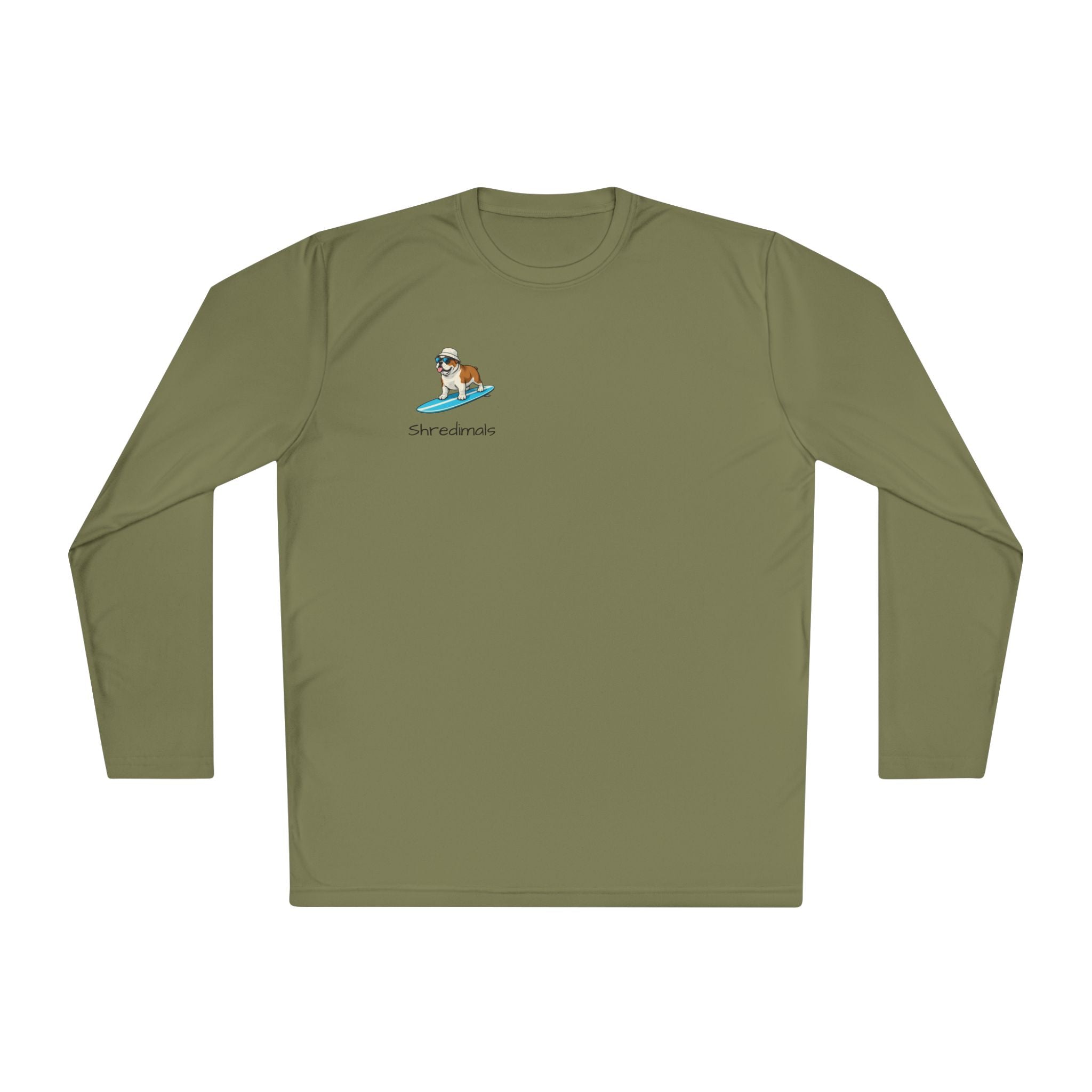 Unisex Long Sleeve Tee (Sport-Tek) - Surfing Bulldog