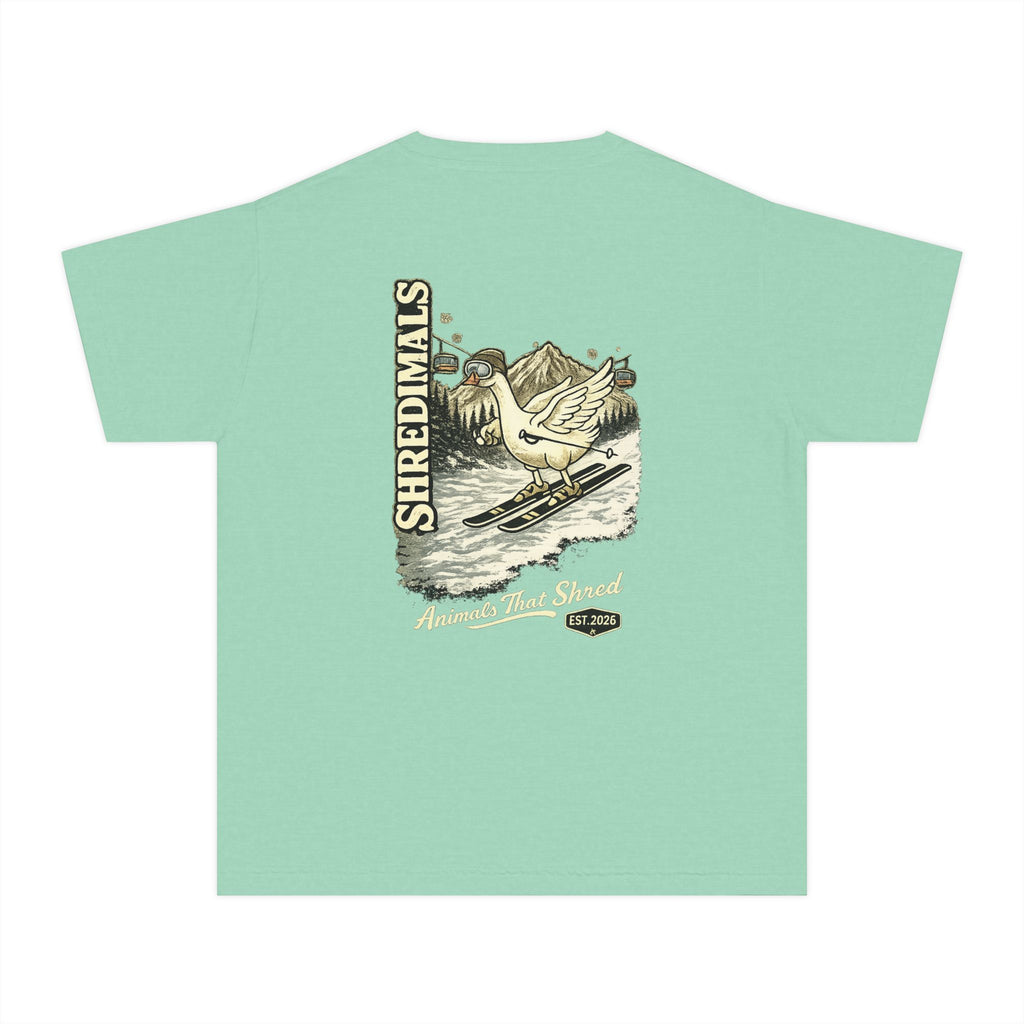 Youth Unisex Graphic Tee - Skiing Goose