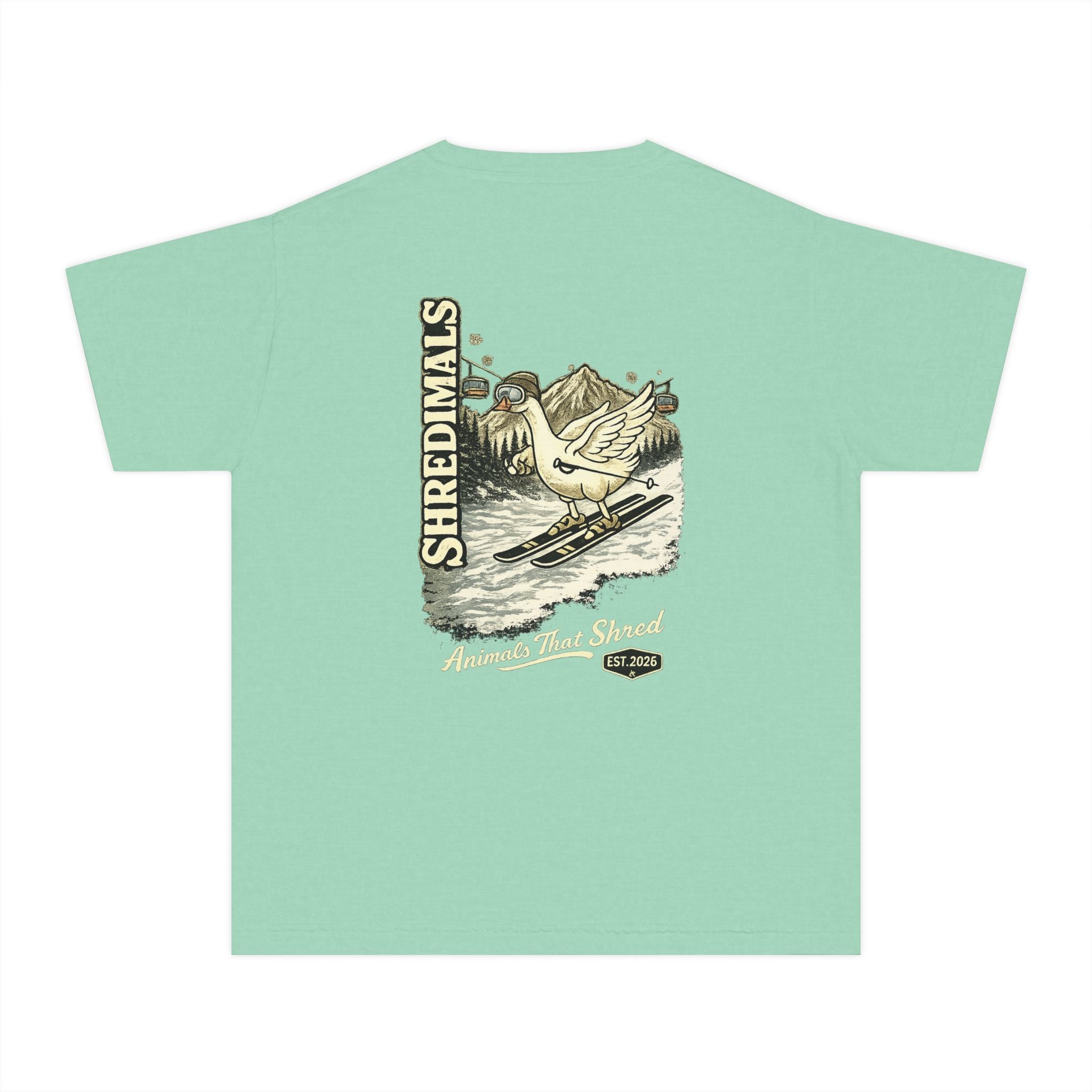Youth Unisex Graphic Tee - Skiing Goose