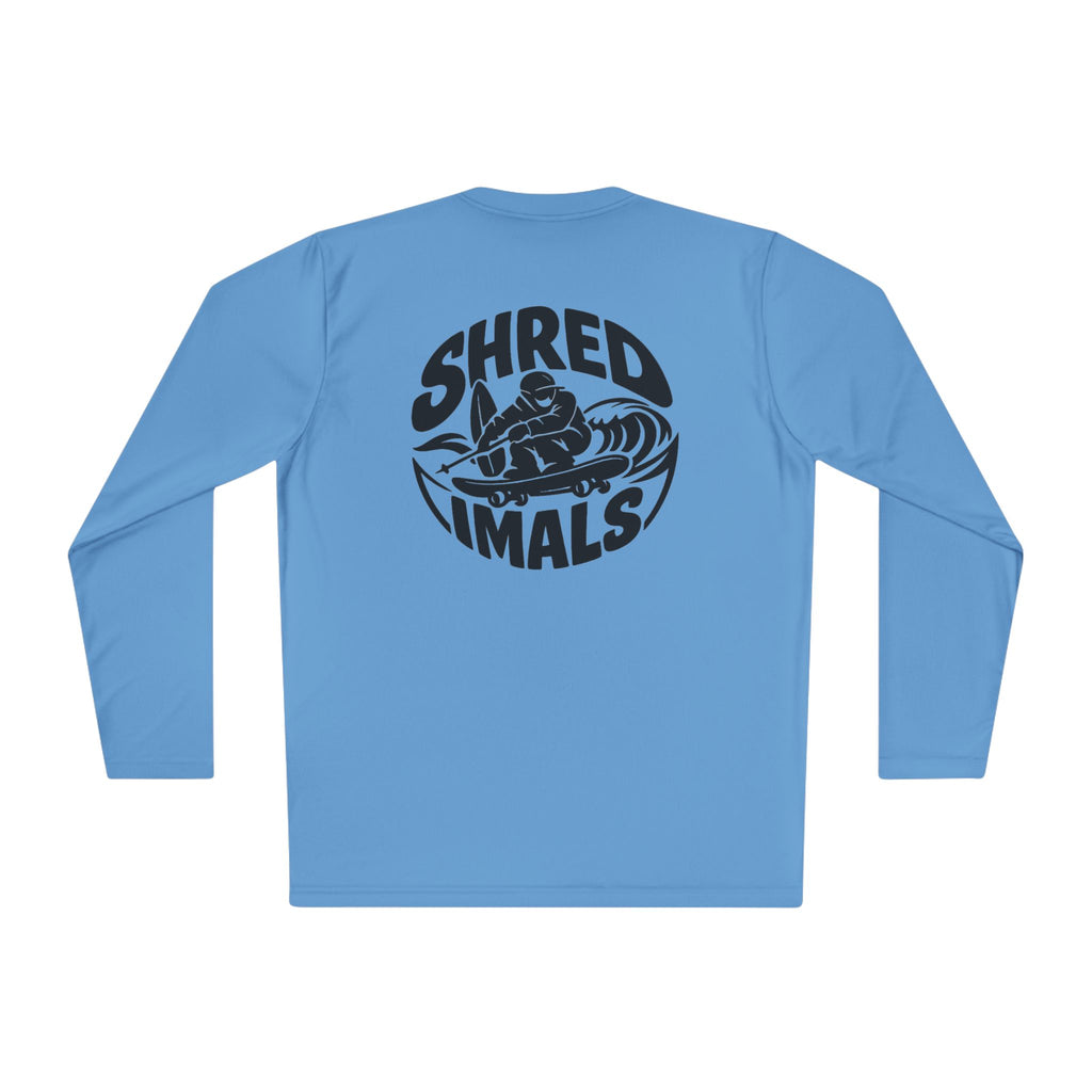 Unisex Long Sleeve Tee (Sport-Tek) - Skiing Goose