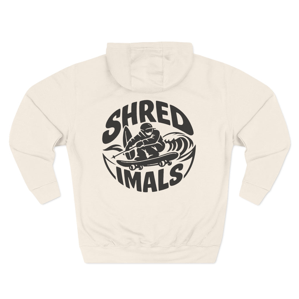 Unisex Fleece Hoodie - Surfing Bulldog