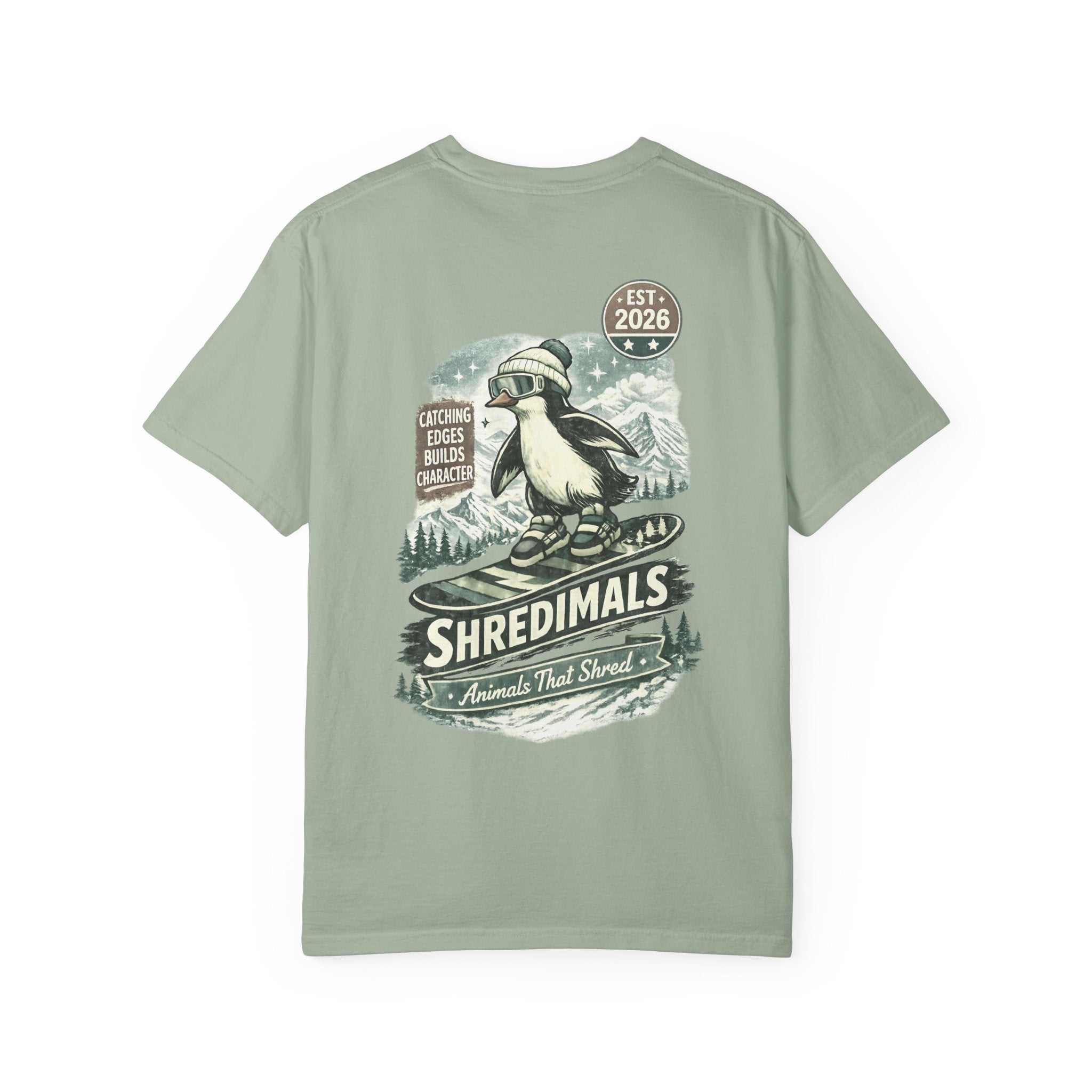 Unisex Graphic Tee - Snowboarding Penguin