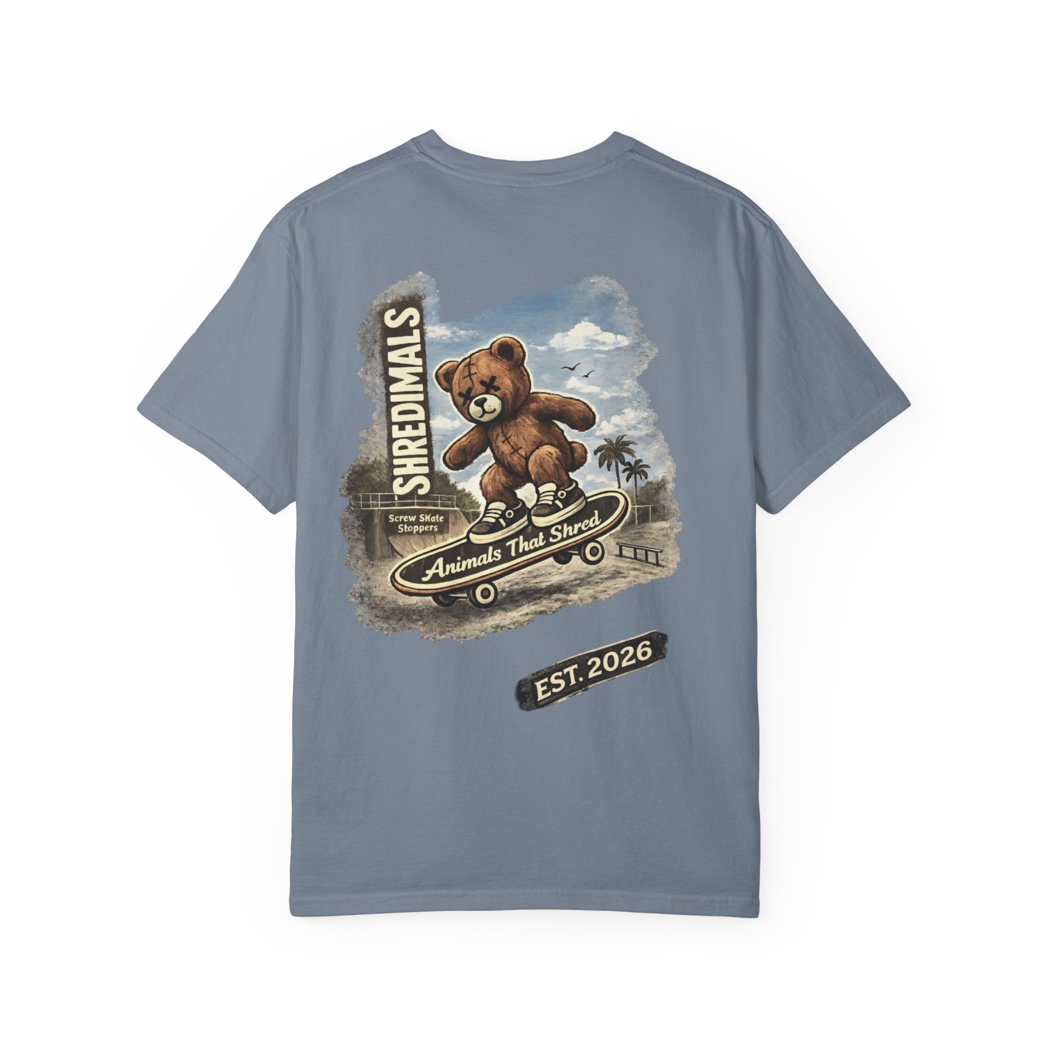 Unisex Graphic Tee - Skating Teddy