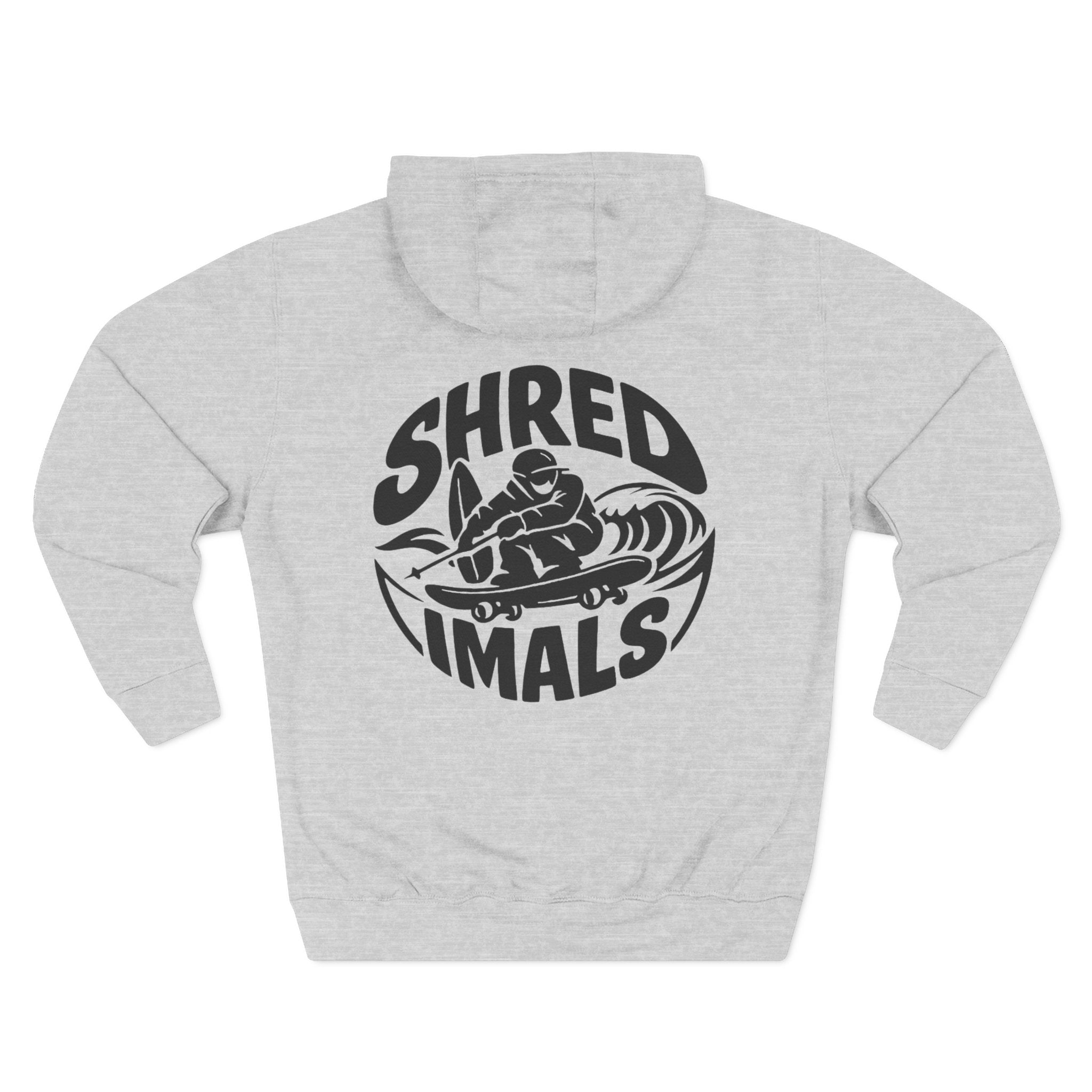 Unisex Fleece Hoodie - Skiing Goose