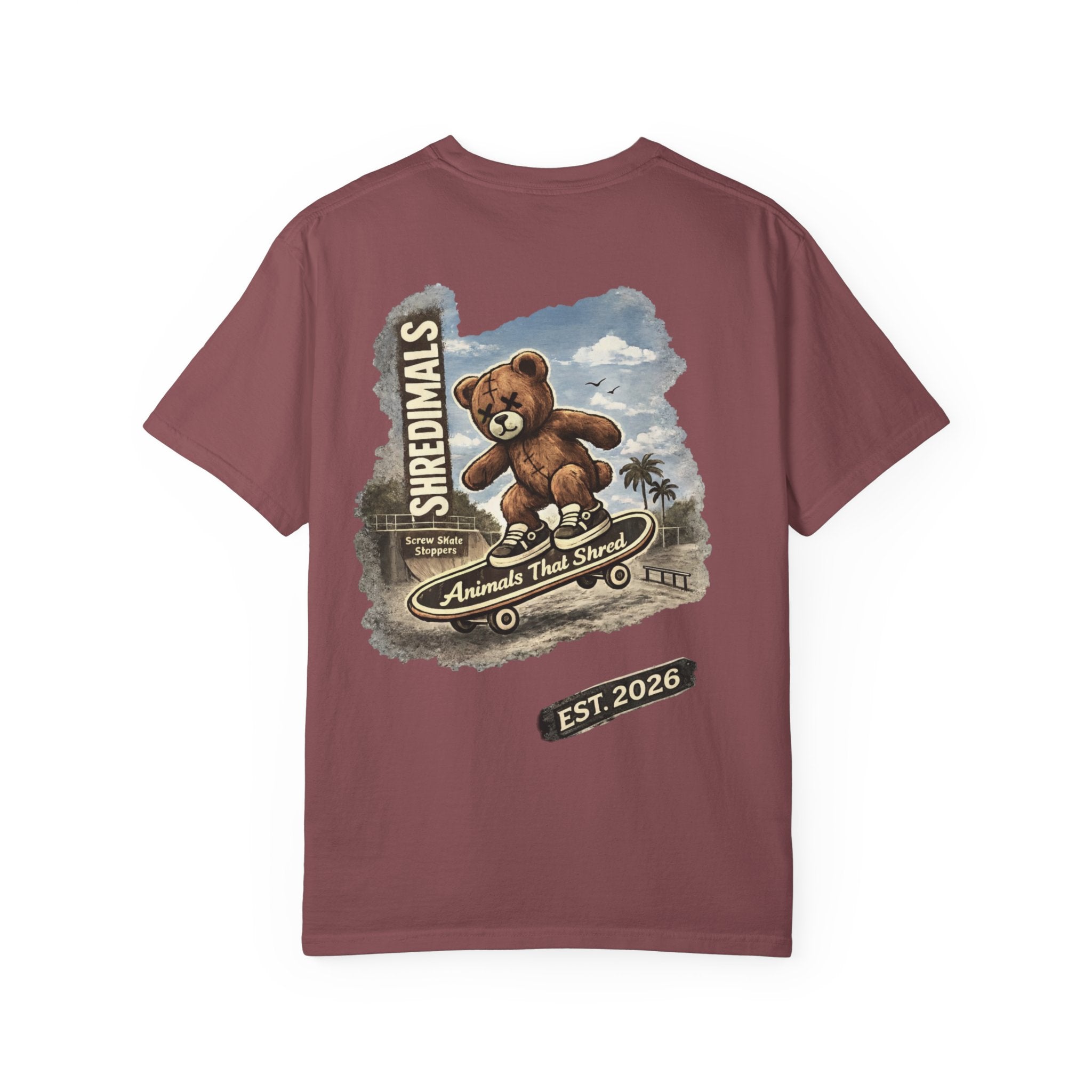 Unisex Graphic Tee - Skating Teddy