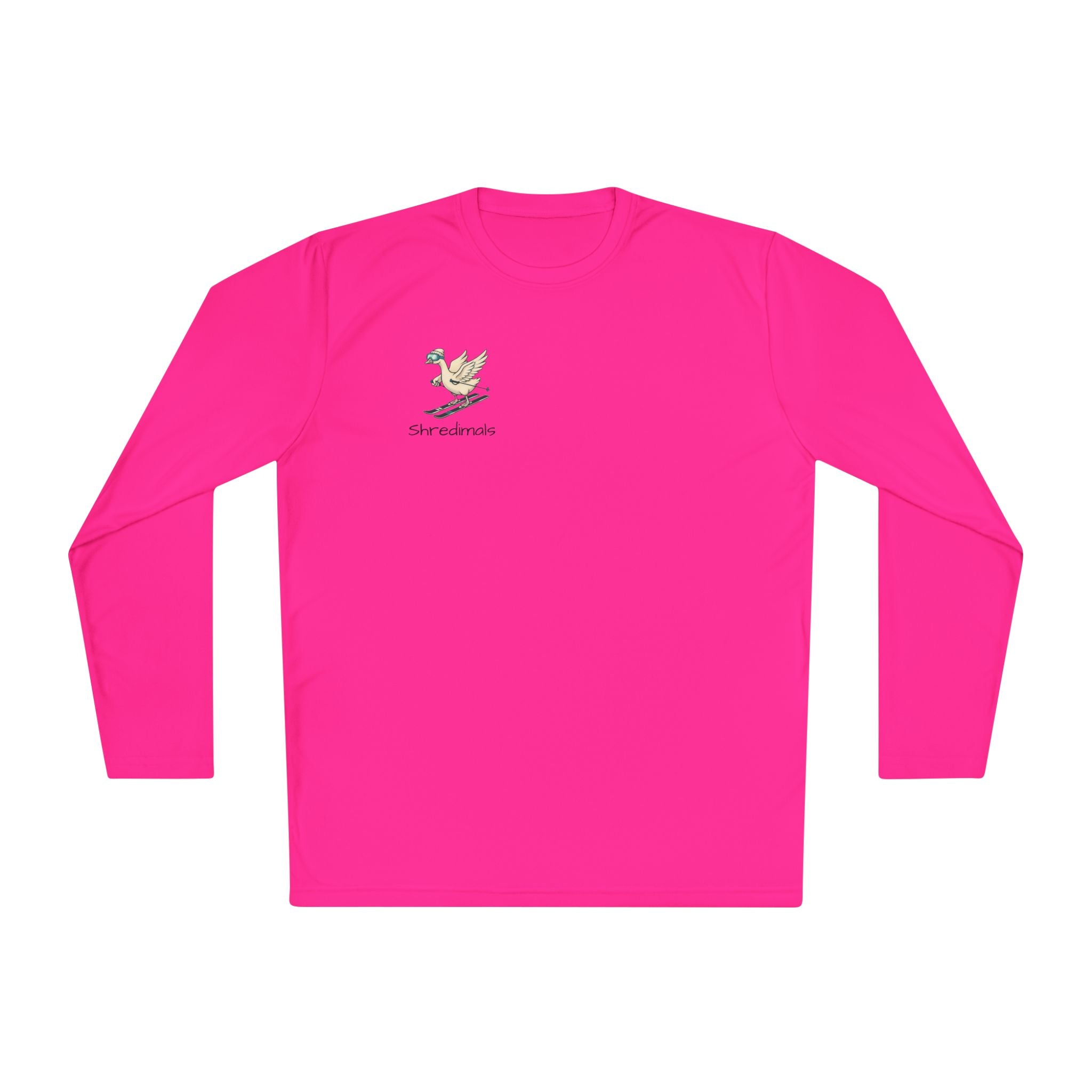 Unisex Long Sleeve Tee (Sport-Tek) - Skiing Goose