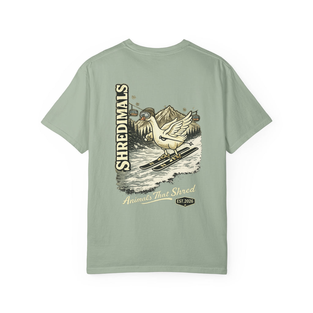 Unisex Graphic Tee - Skiing Goose
