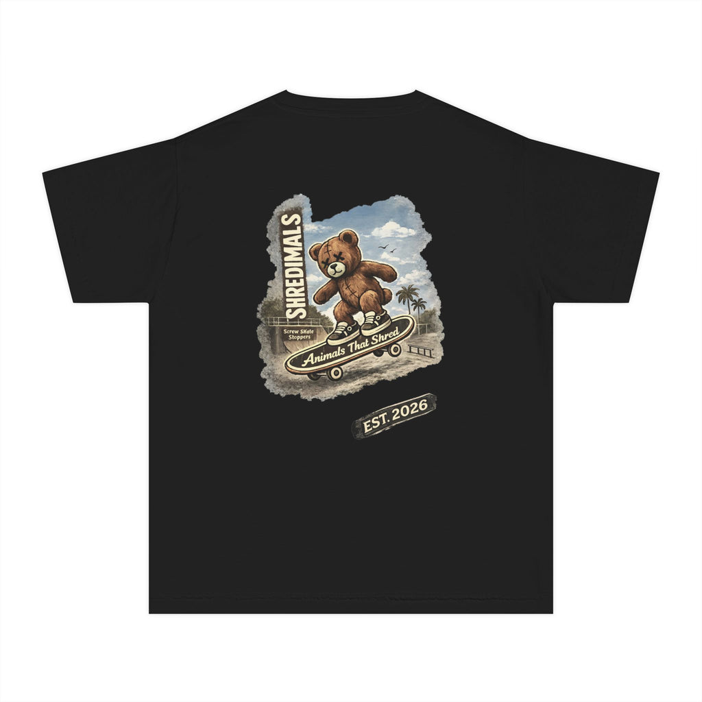 Youth Unisex Graphic Tee - Skating Teddy