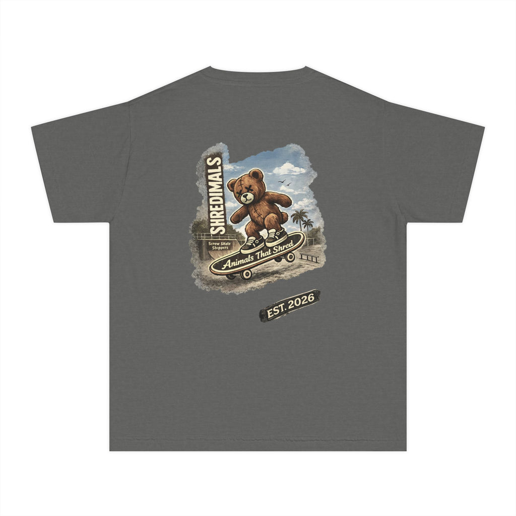 Youth Unisex Graphic Tee - Skating Teddy