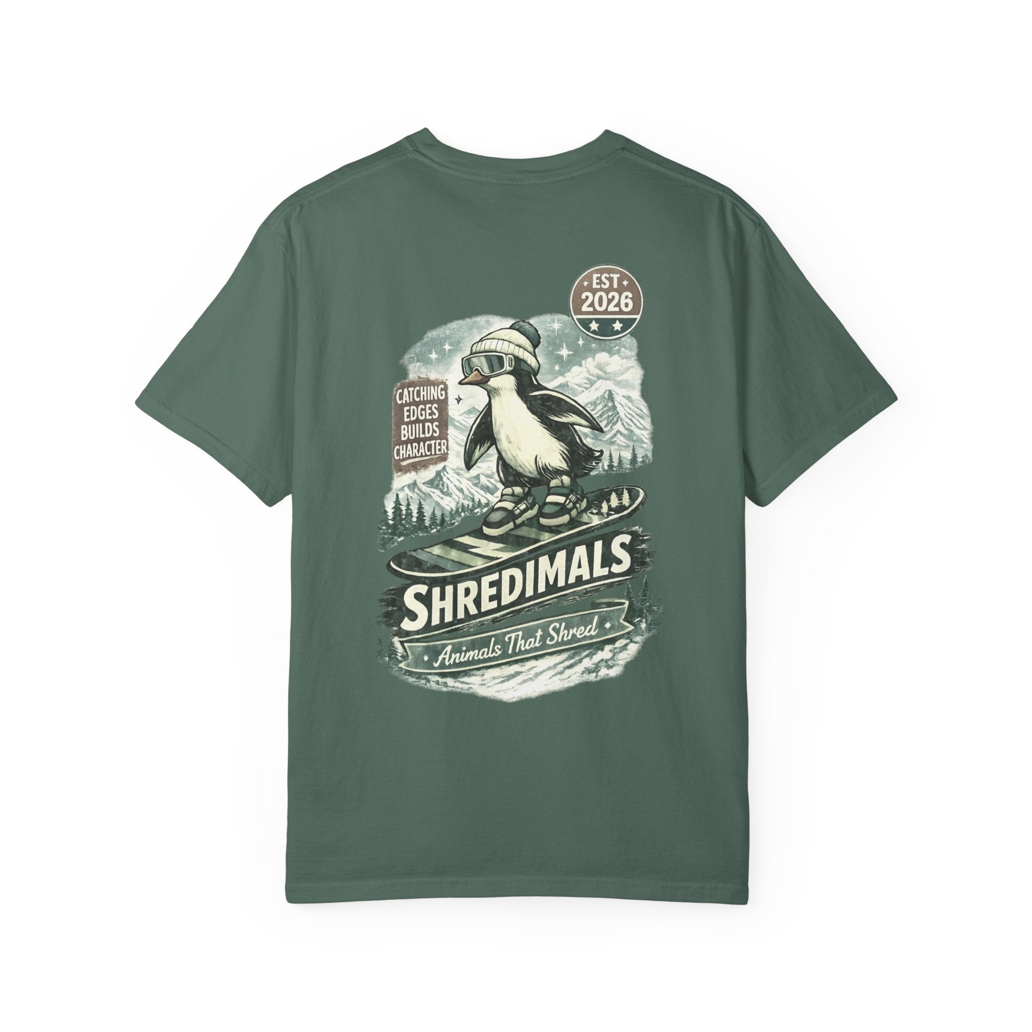 Unisex Graphic Tee - Snowboarding Penguin