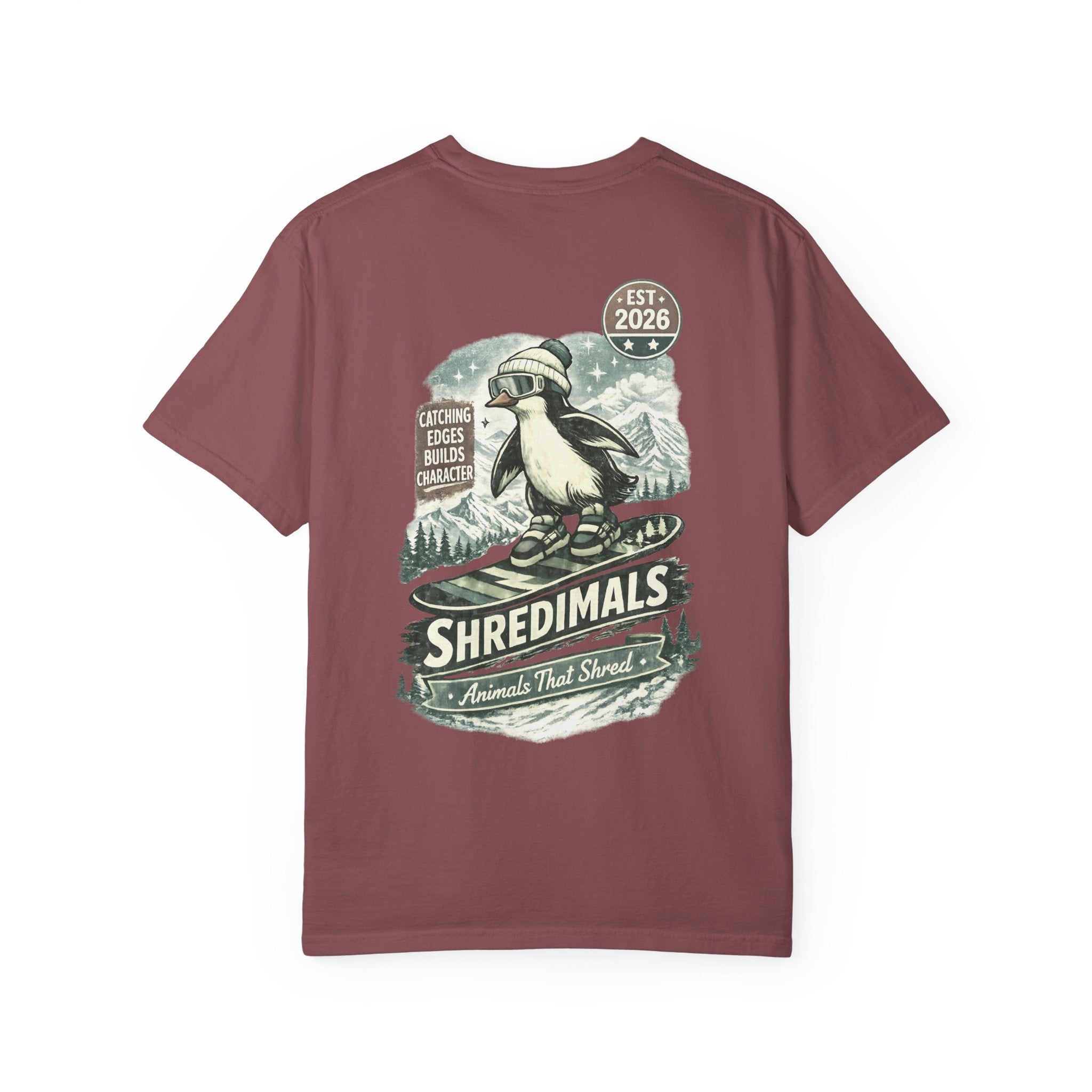 Unisex Graphic Tee - Snowboarding Penguin