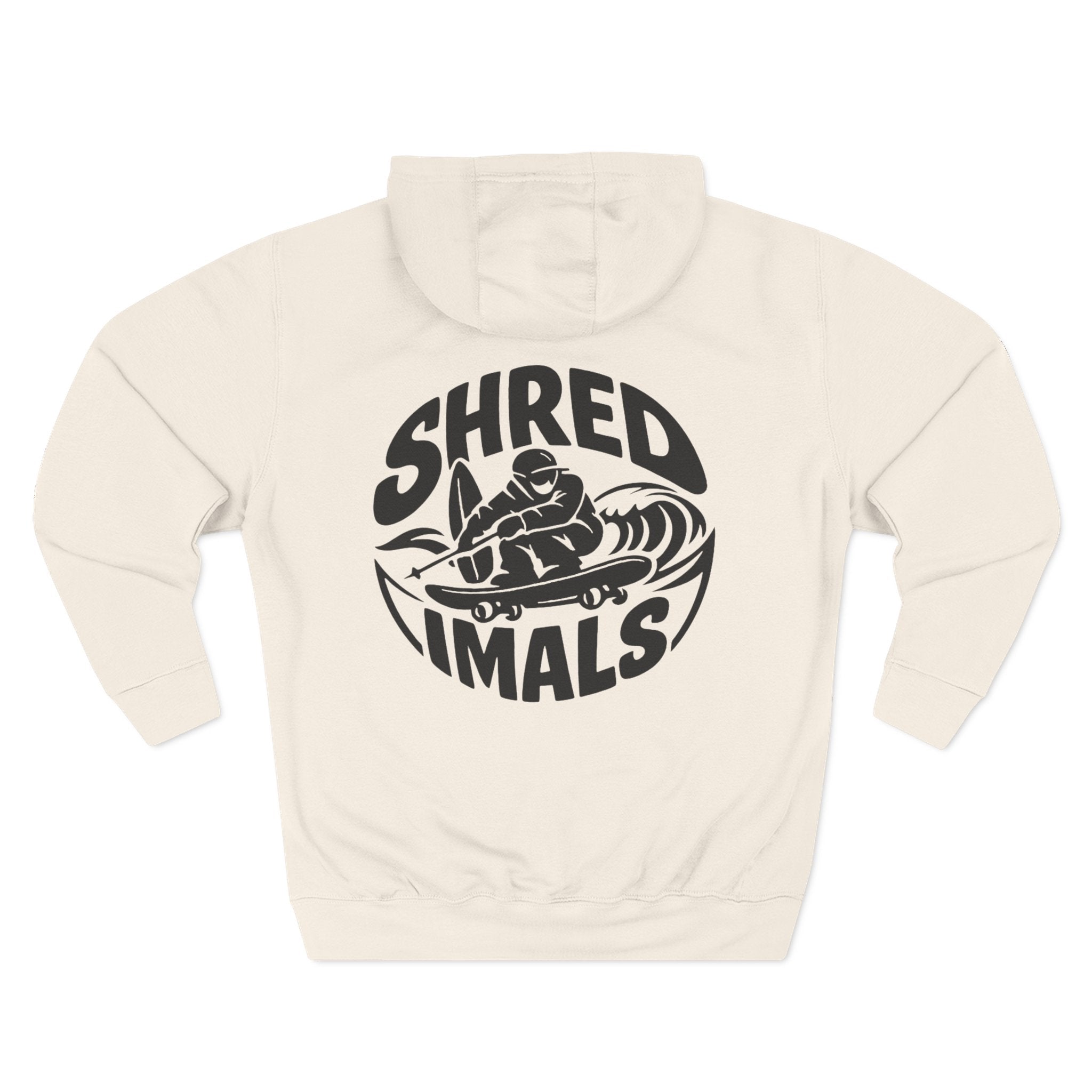Unisex Fleece Hoodie - Skiing Goose