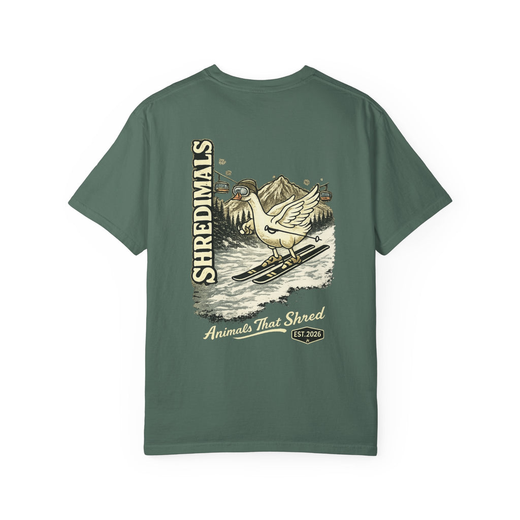 Unisex Graphic Tee - Skiing Goose
