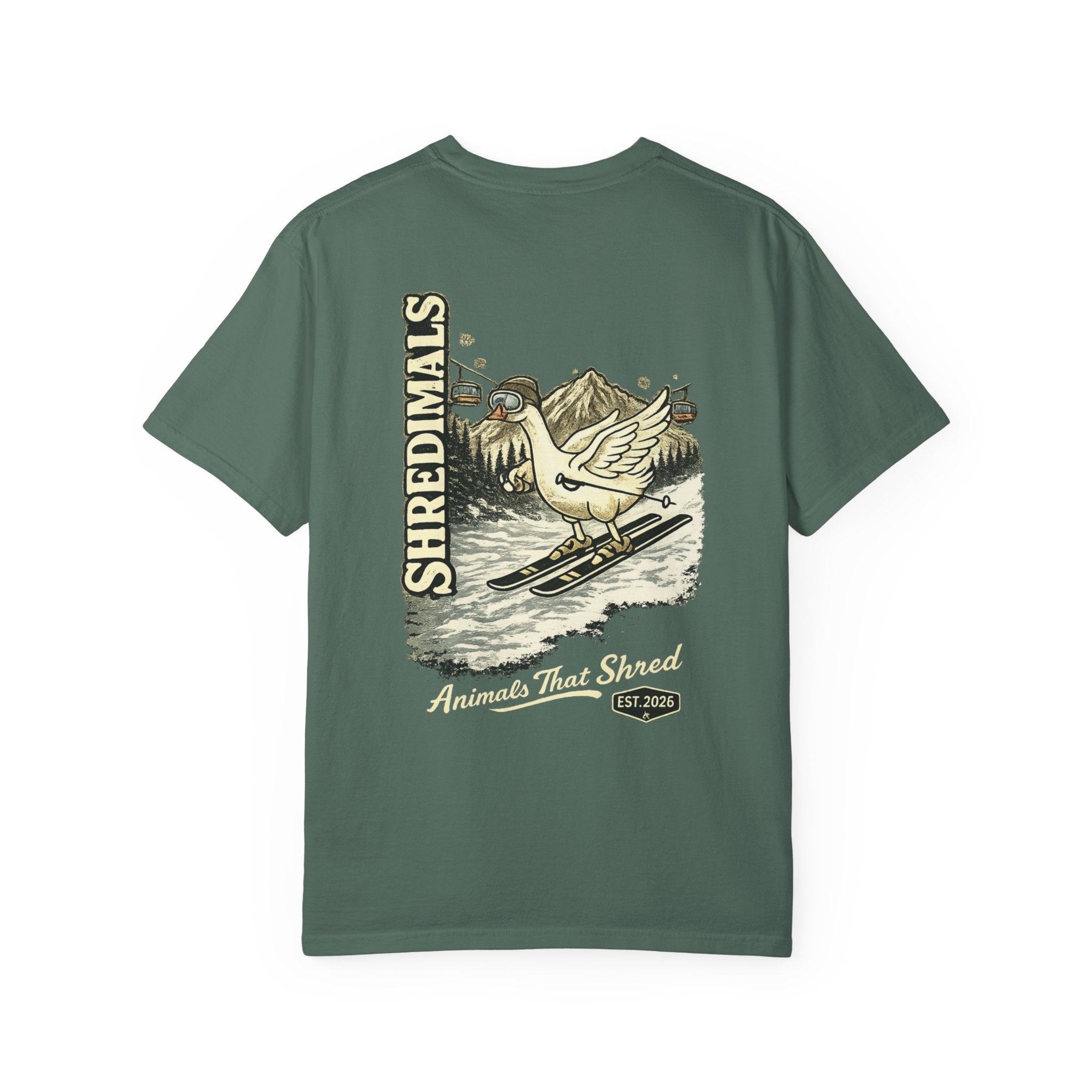 Unisex Graphic Tee - Skiing Goose
